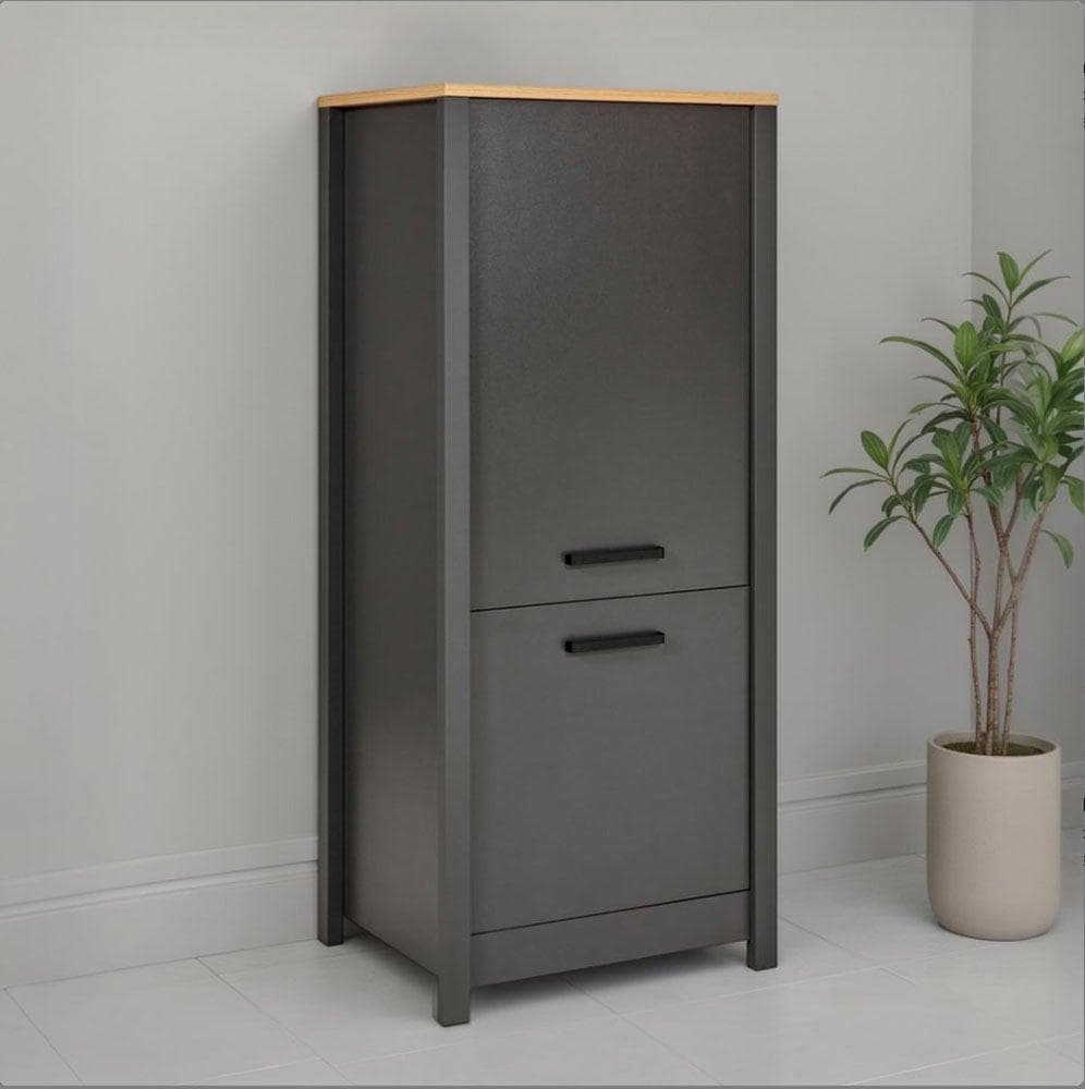 Kühlumbauschrank INTER LINK "Geräteschrank Veneto" Anthrazit Soft-Close