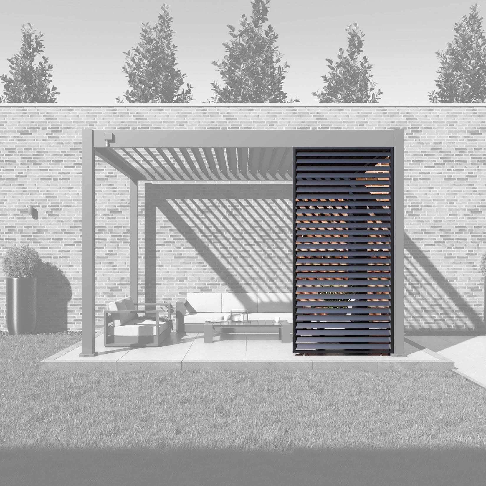 Paragon Outdoor Lamellen Sichtschutz für Pergola Grau