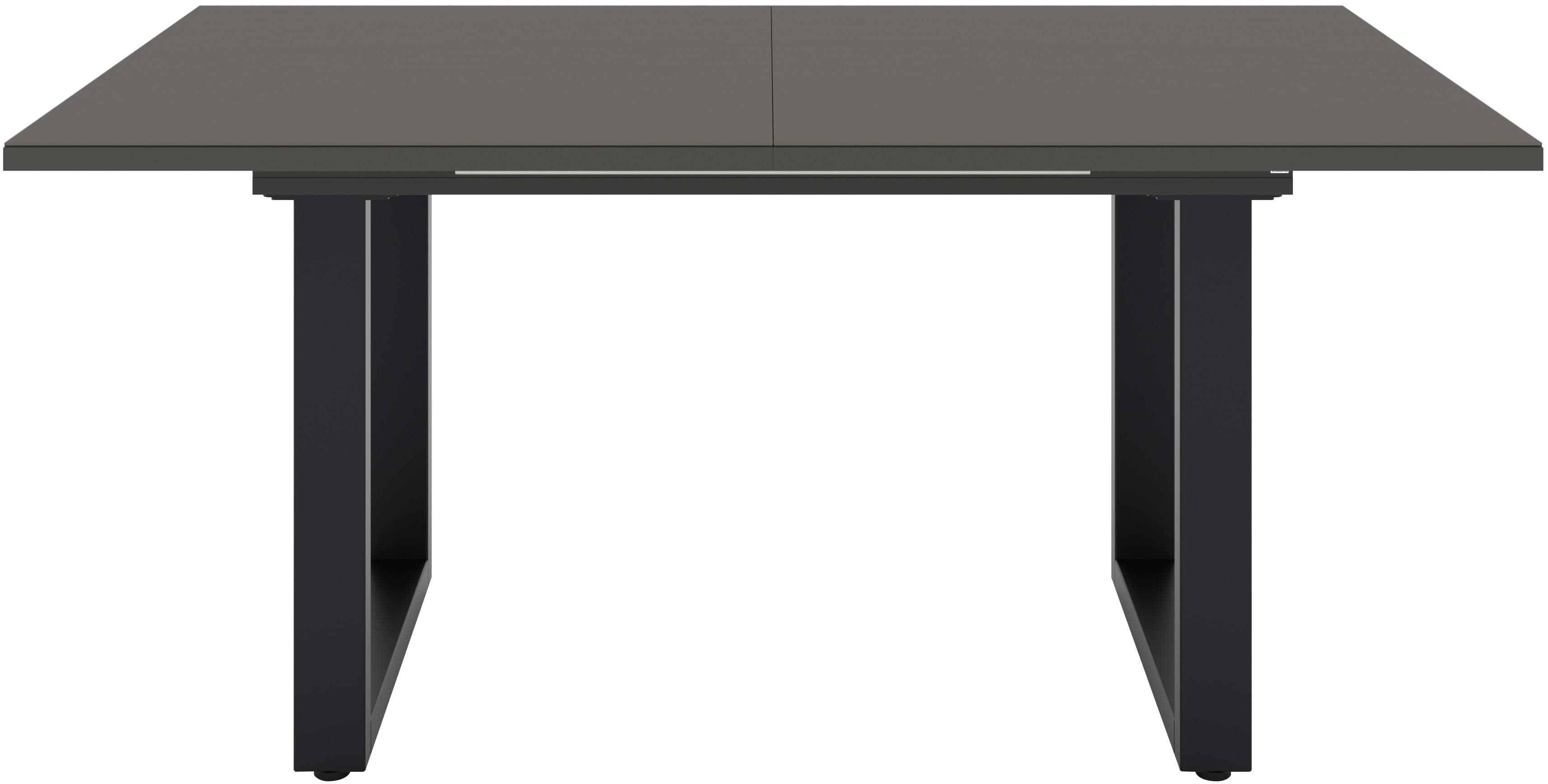 Esstisch Reno Glas anthrazit Metallgestell schwarz