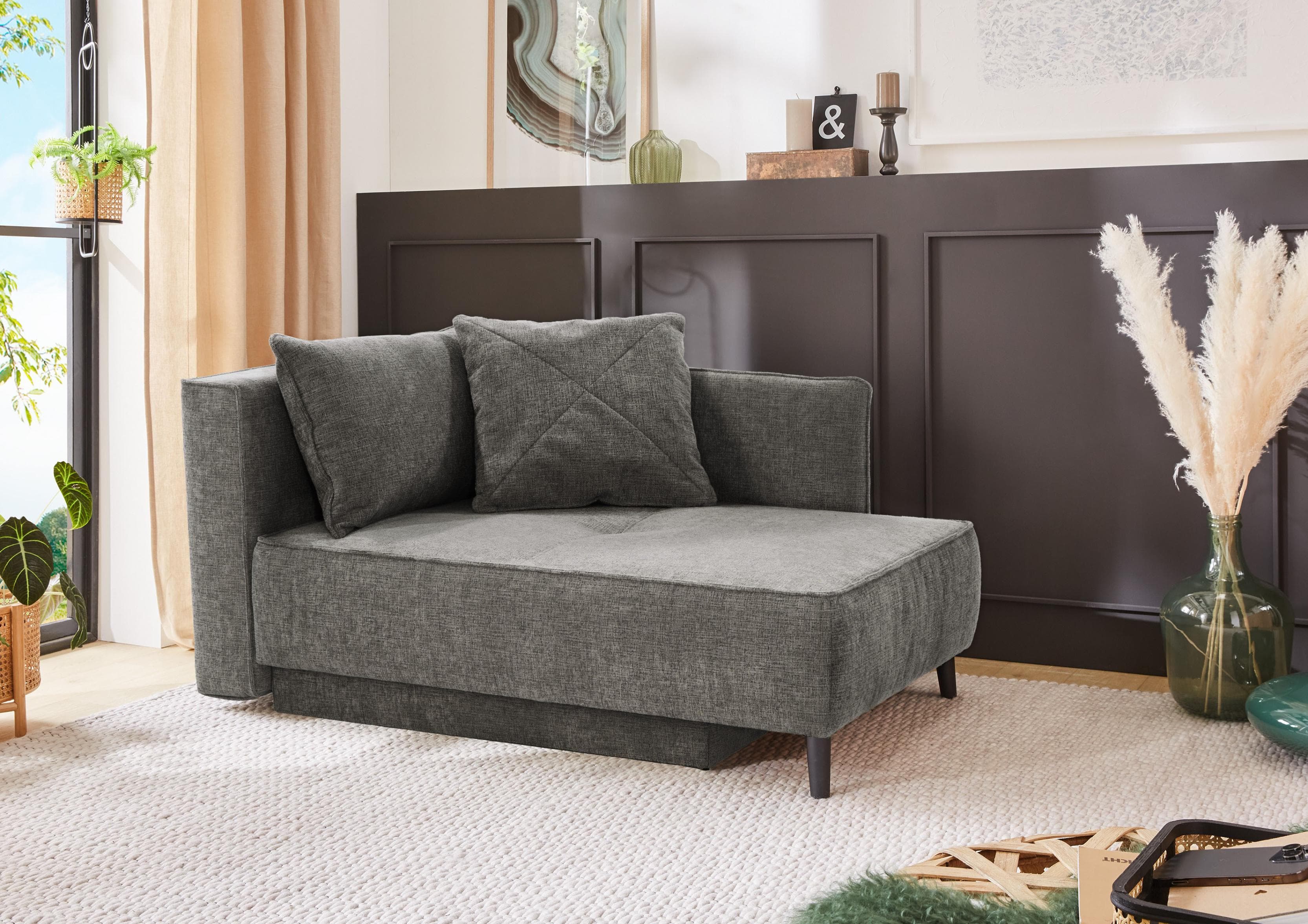 Jockenhöfer Gruppe Recamiere Rex: Federkern-Sofa mit Bettfunktion und Bettkasten