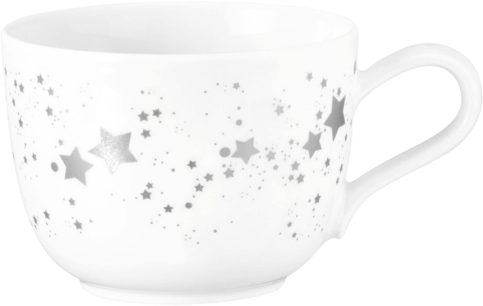Seltmann Weiden Tasse Liberty Silber Weiß Porzellan