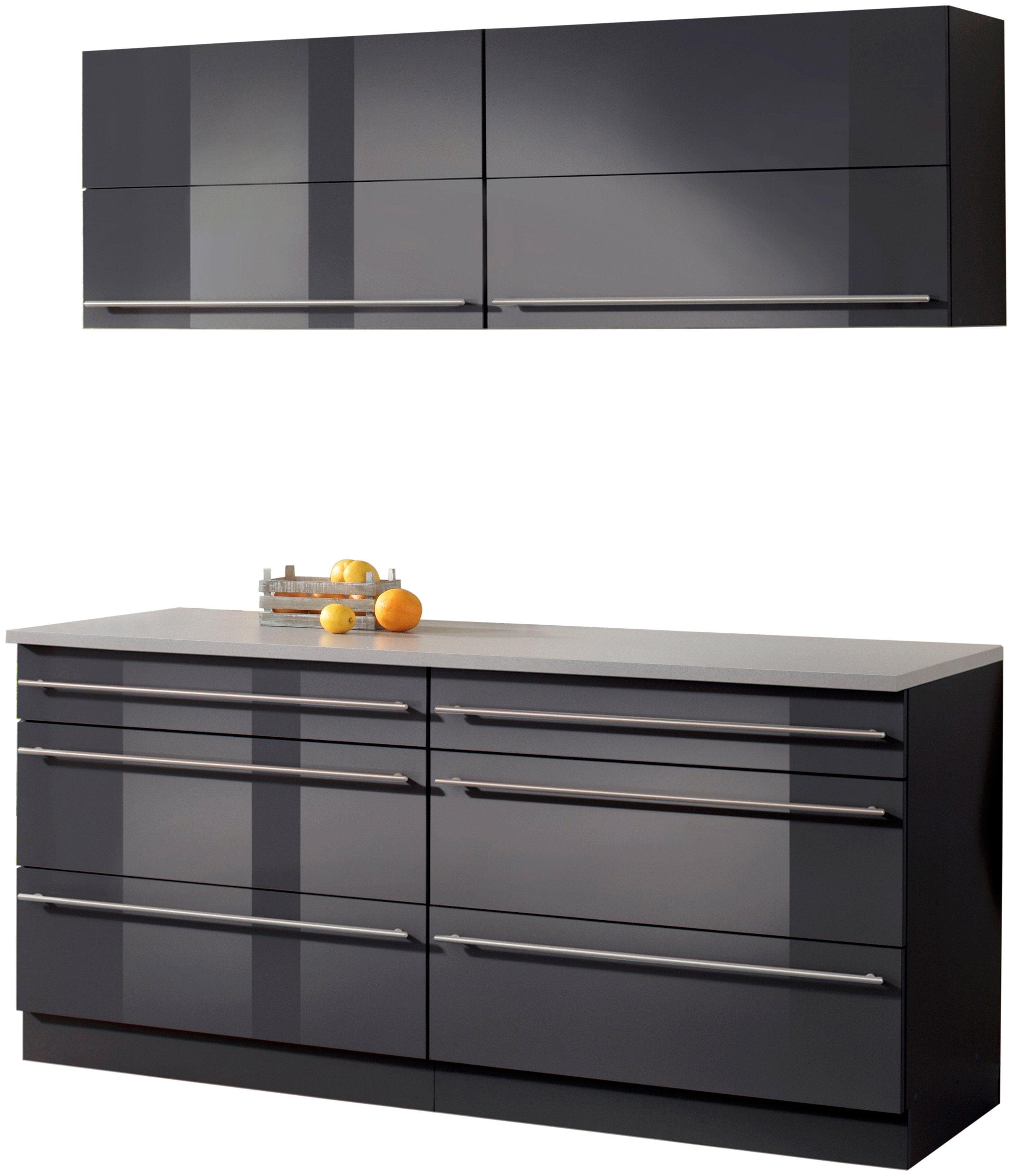 Moderne Küche ohne Elektrogeräte - 180 cm Breite