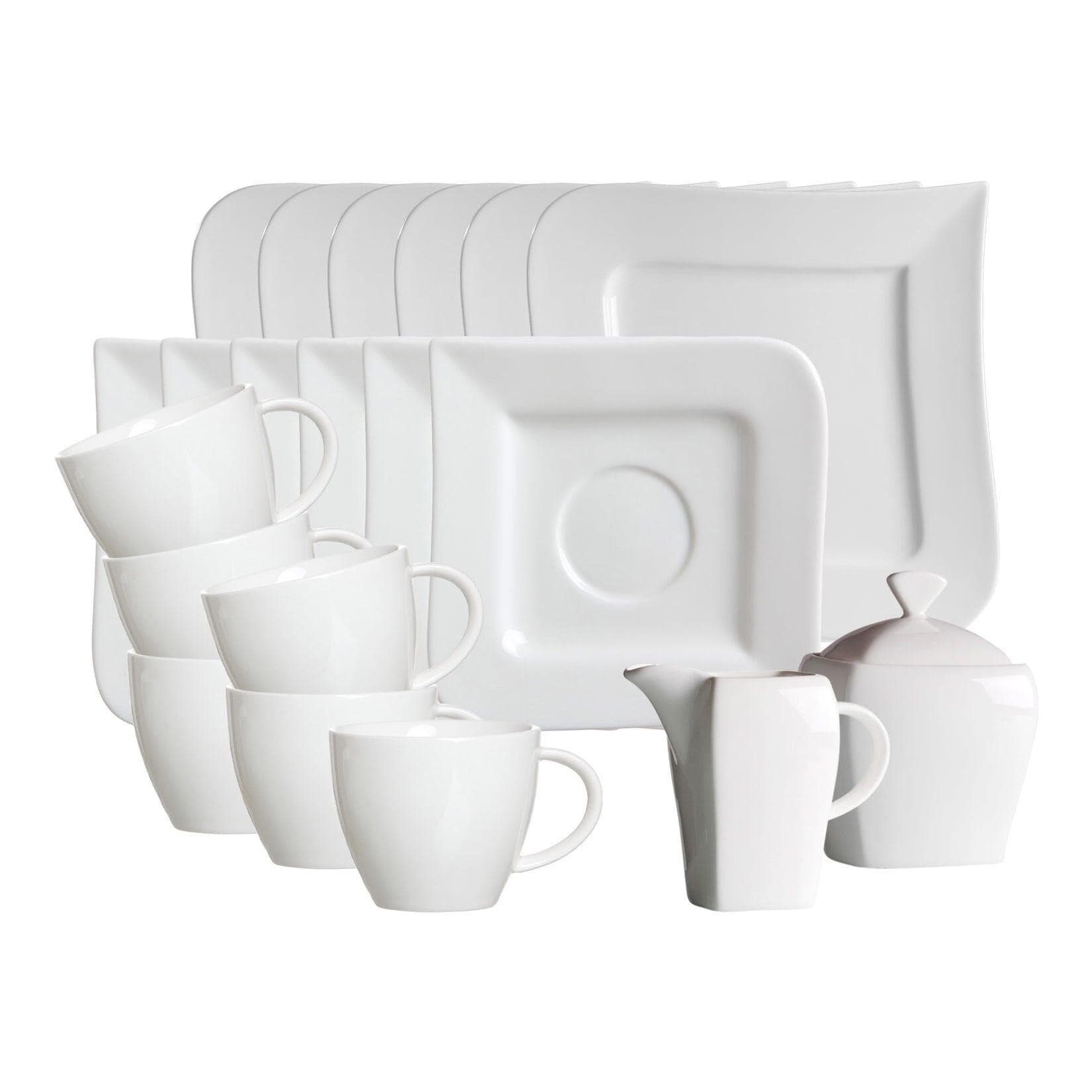 Ritzenhoff & Breker Kaffeeservice Melodie 20er Set Weiss Modern