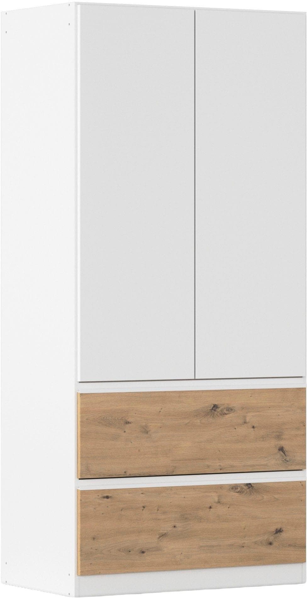 Rauch Costa Kleiderschrank Alpinweiß Eiche Artisan Push-to-Open