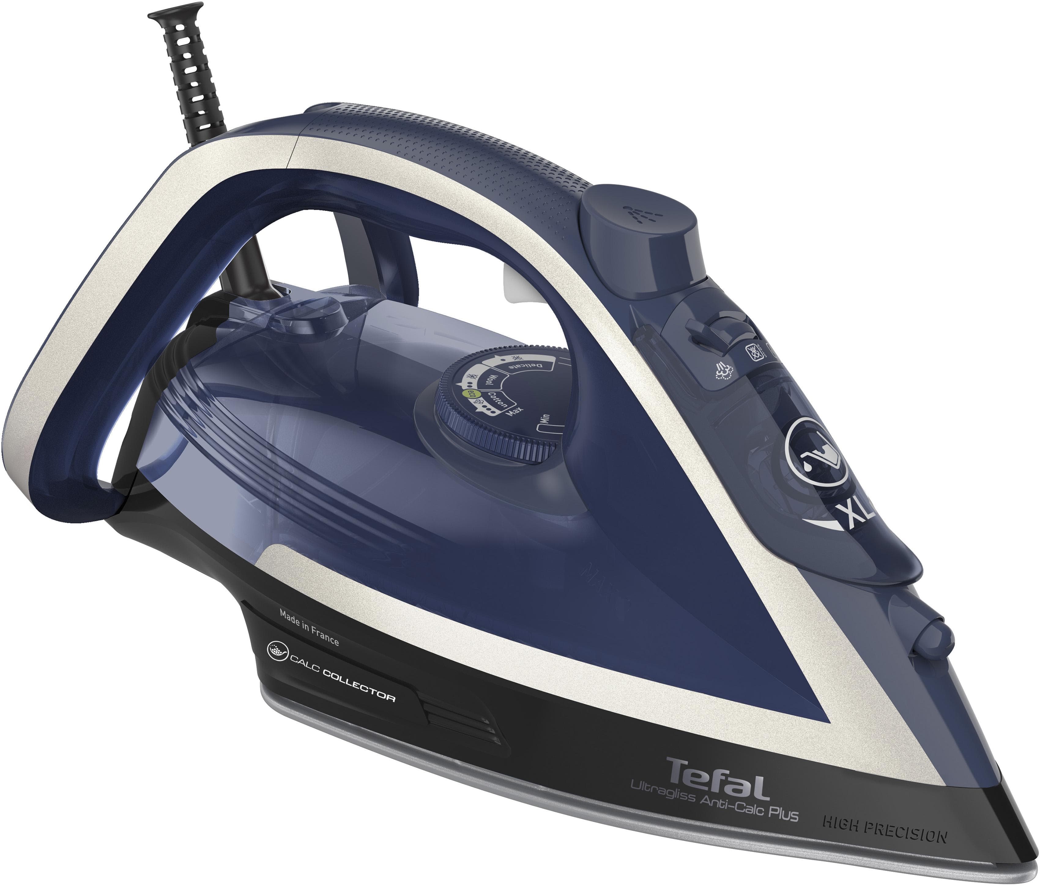Tefal Ultragliss+ Anti-Kalk FV6846E1 Dampfbügeleisen Blau/Weiß
