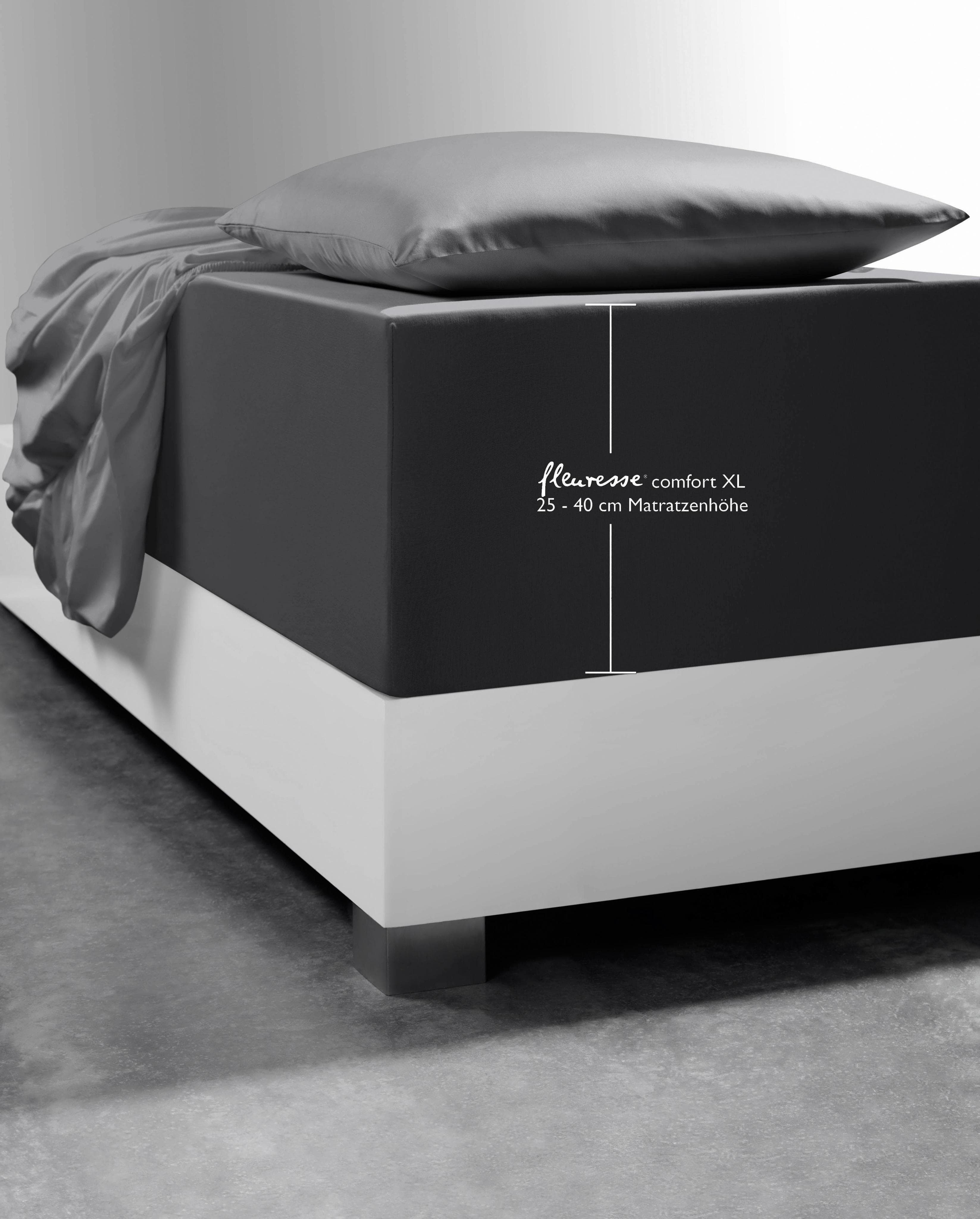 fleursse Spannbettlaken Comfort XL: Baumwolle, Elastan, Rundumgummi