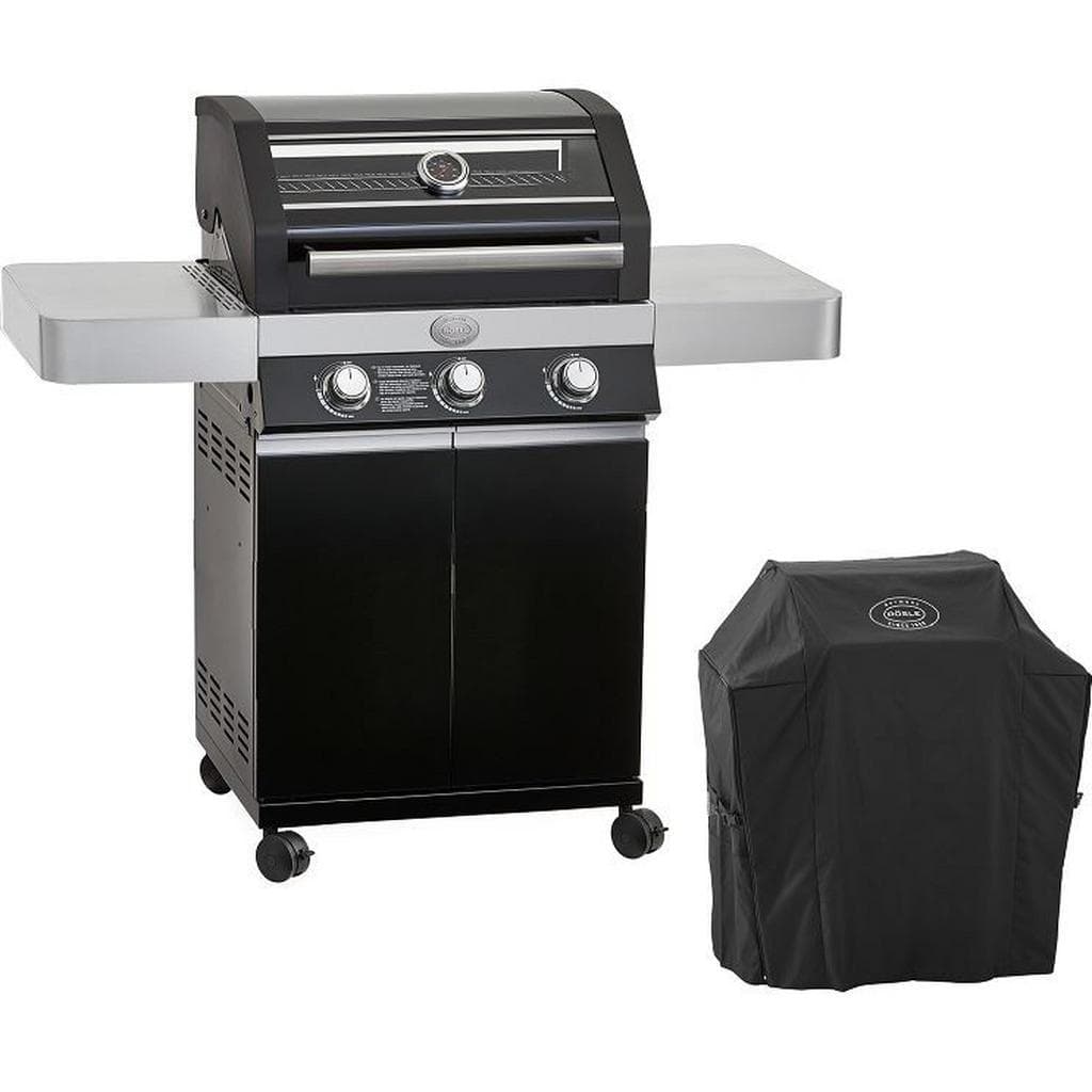 Rösle Gasgrill Videro G3 Pure Schwarz mit Sichtfenster