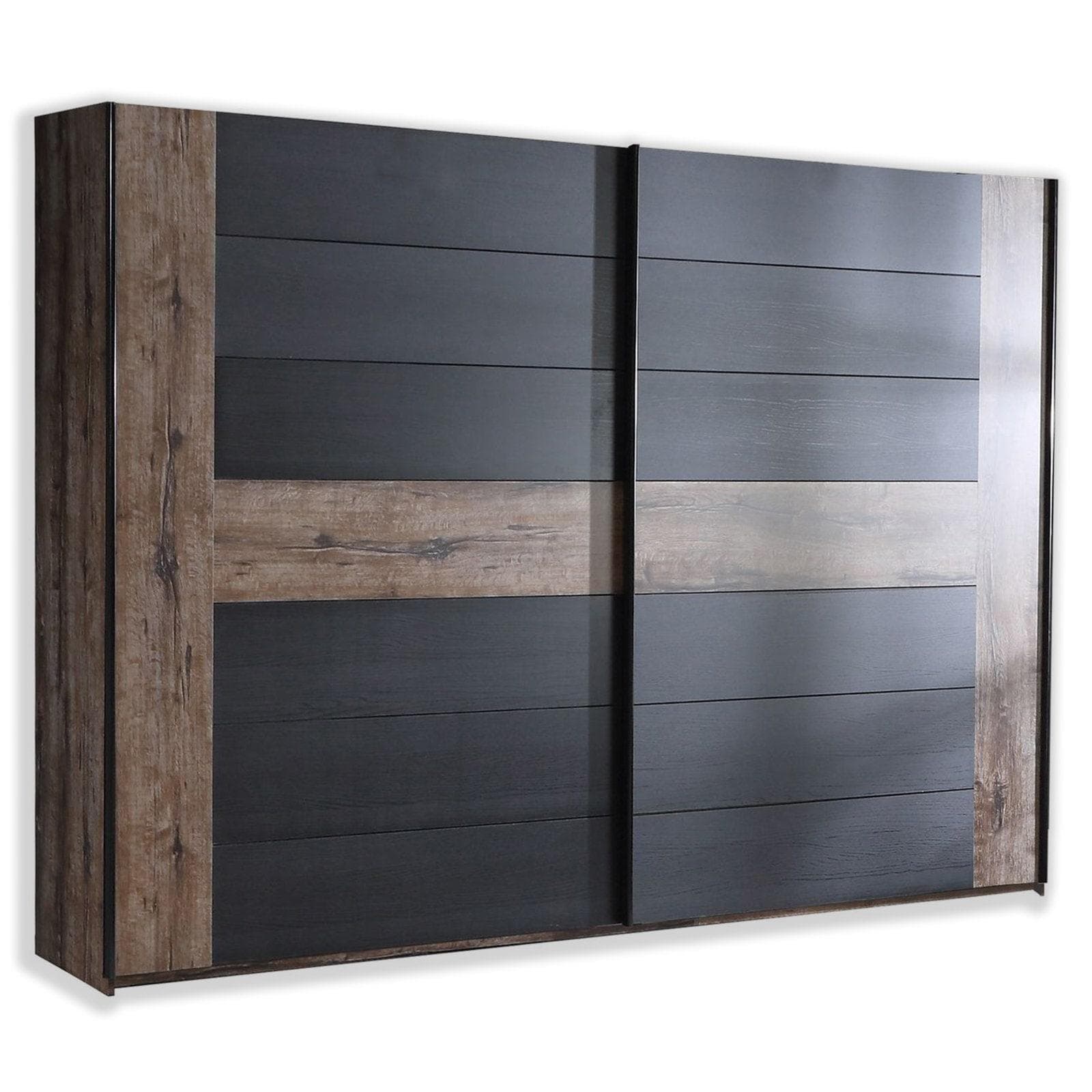 Schwebetürenschrank Schlammeiche-Schwarzeiche 270 cm