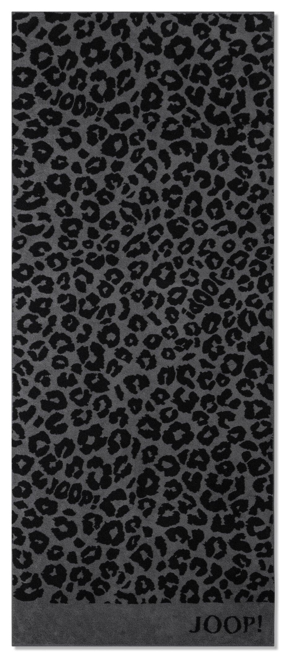 JOOP! Saunatuch Leo Baumwolle Grau/Schwarz