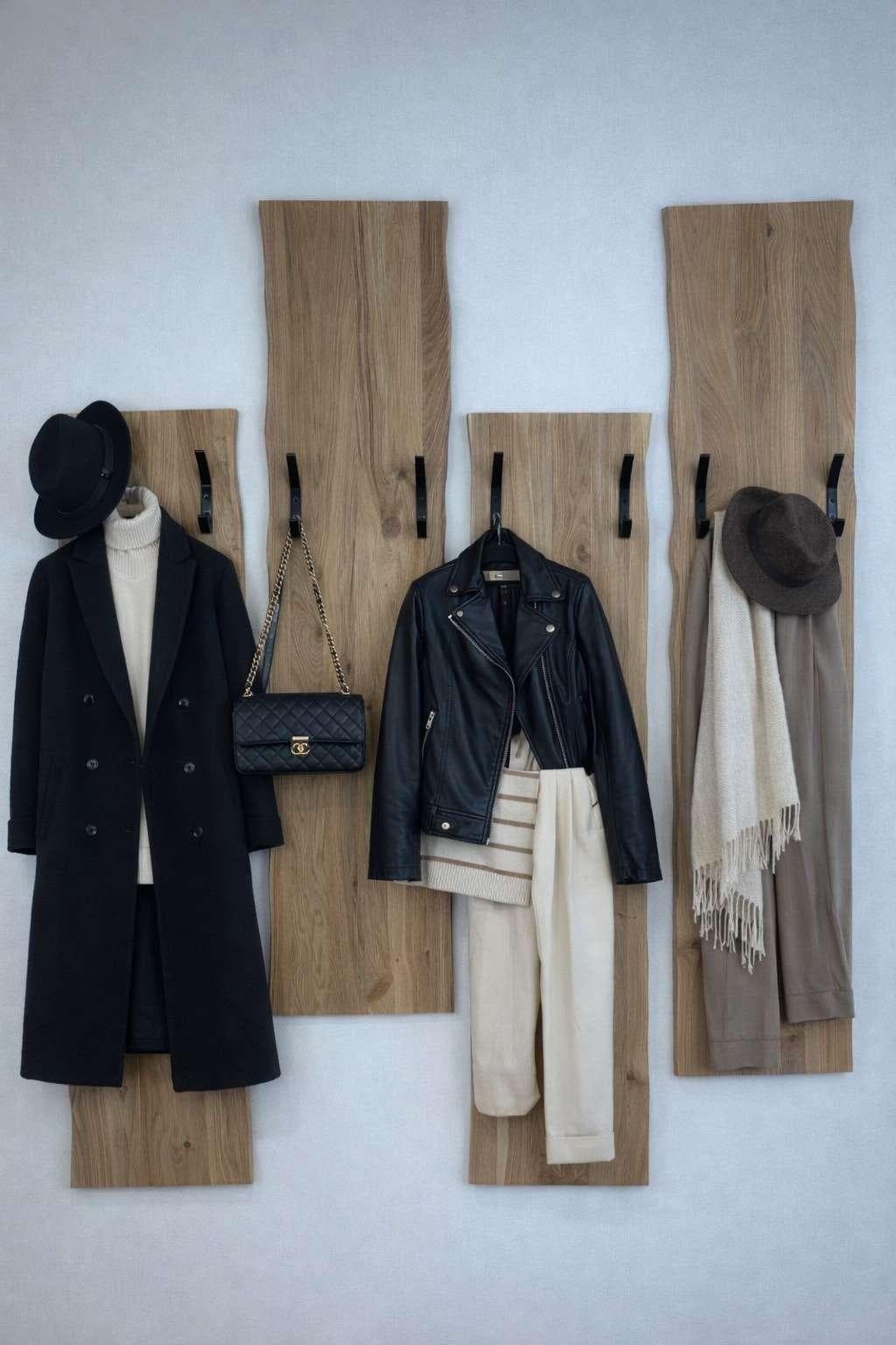 OTTO HOME Brodi Garderobenpaneel Eiche massiv natur geölt