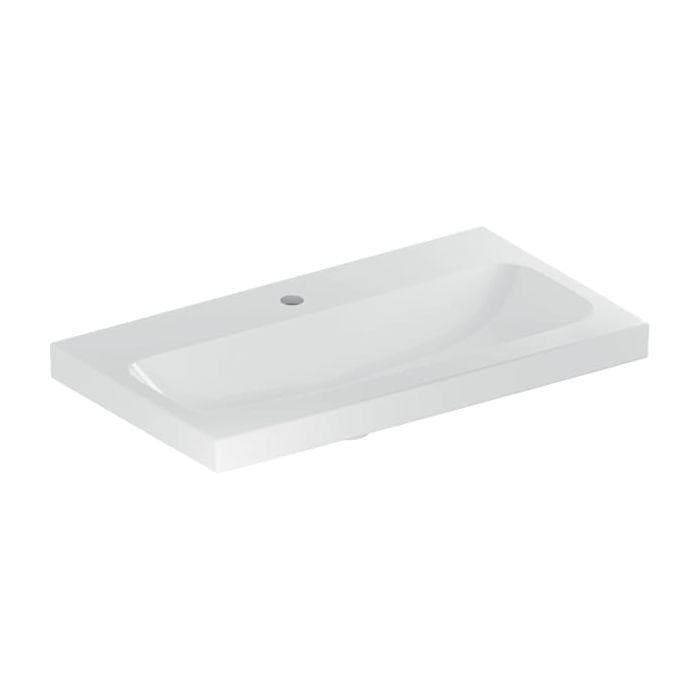 Geberit iCon light Waschtisch 75x42 cm Hahnloch mittig ohne Überlauf weiß