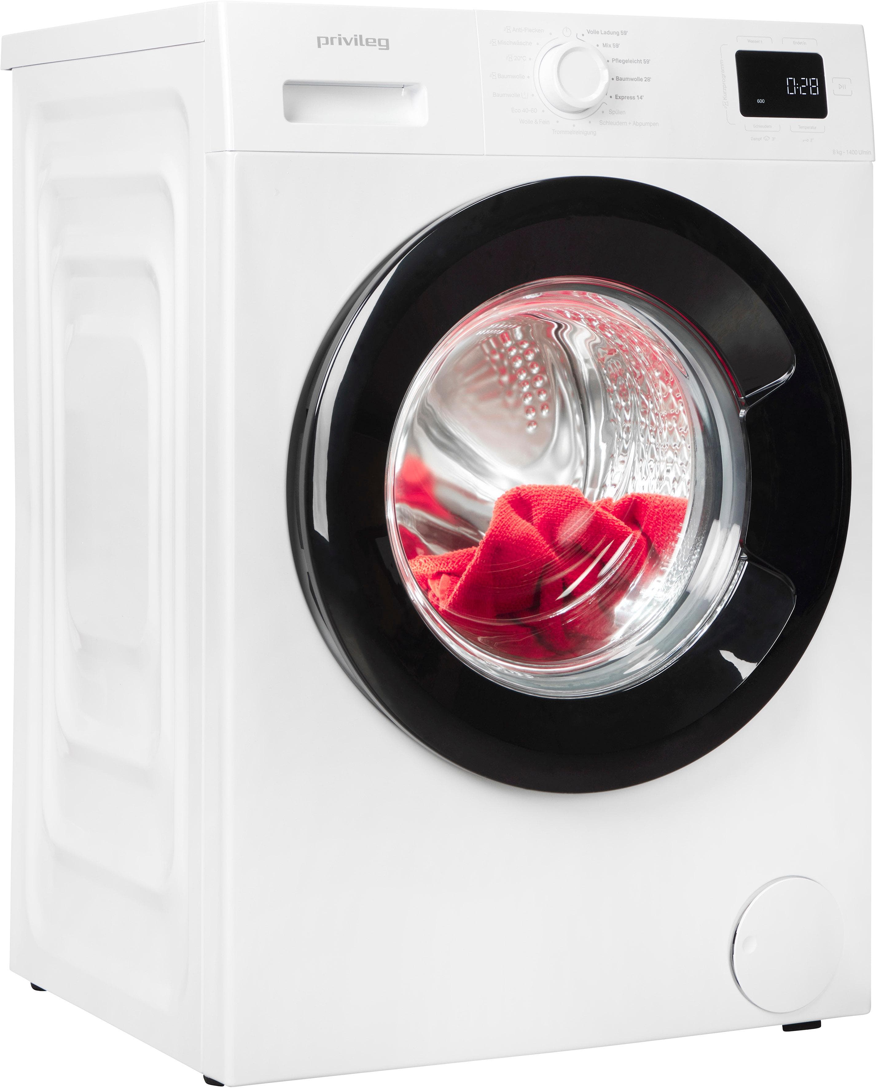 PRIVILEG Waschmaschine PWF 874A MY TIME DE 8 kg Frontlader Weiß