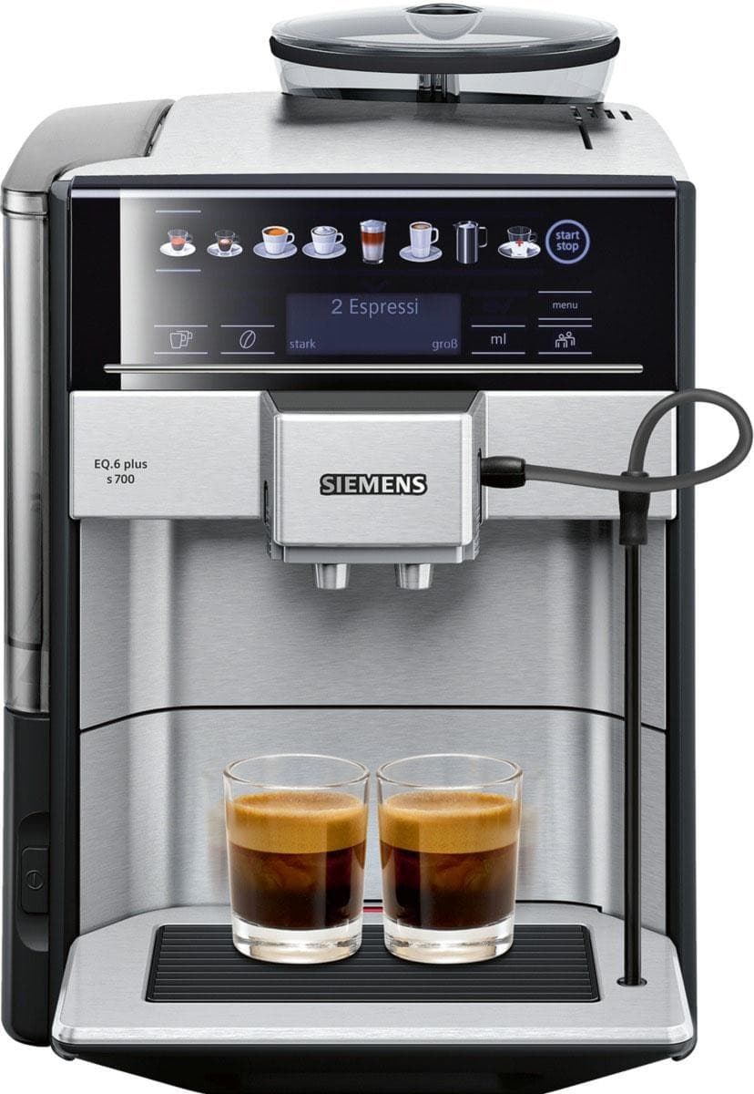 SIEMENS Kaffeevollautomat EQ6 plus s700 Edelstahl Schwarz