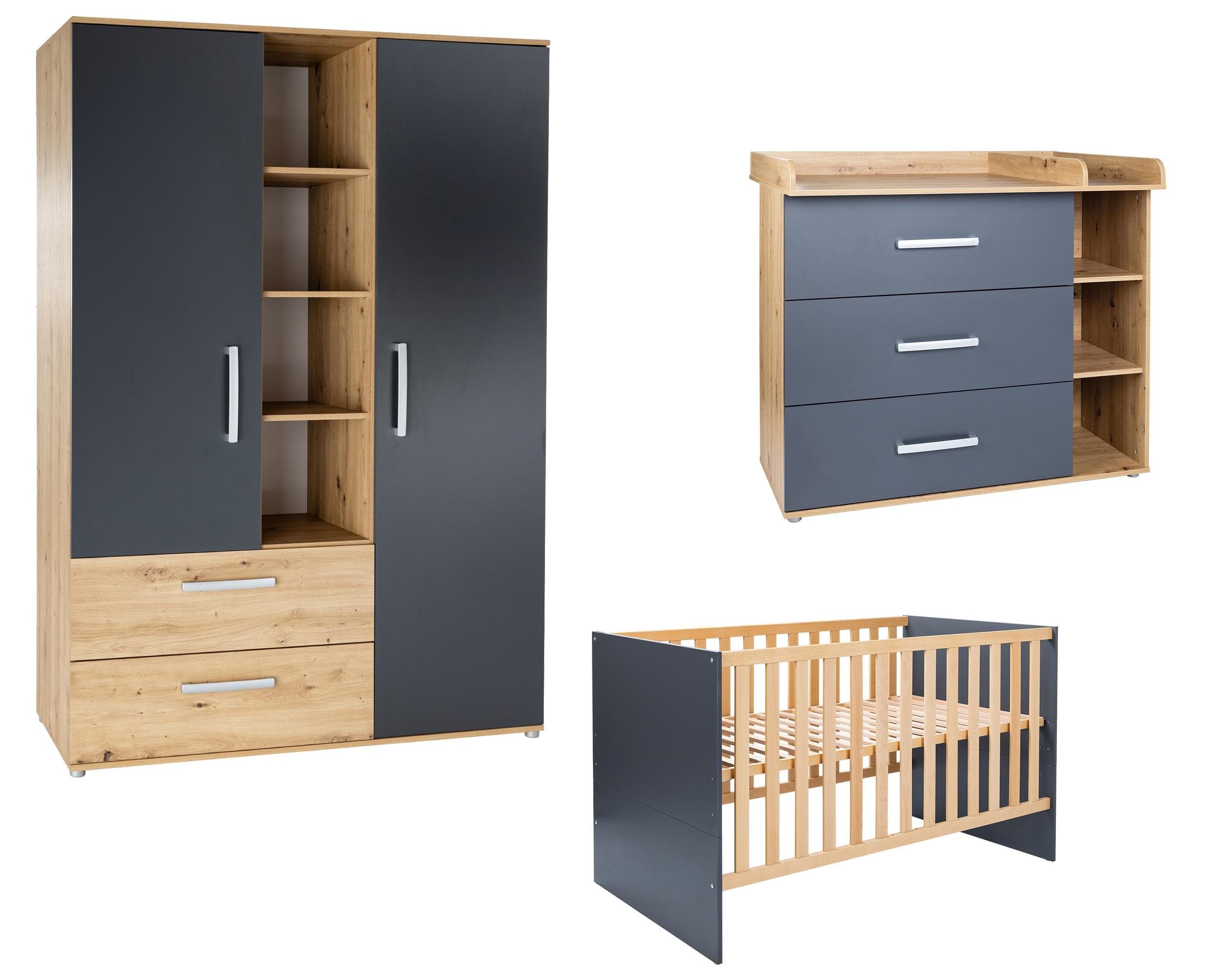 3-teiliges Babyzimmer-Komplettset