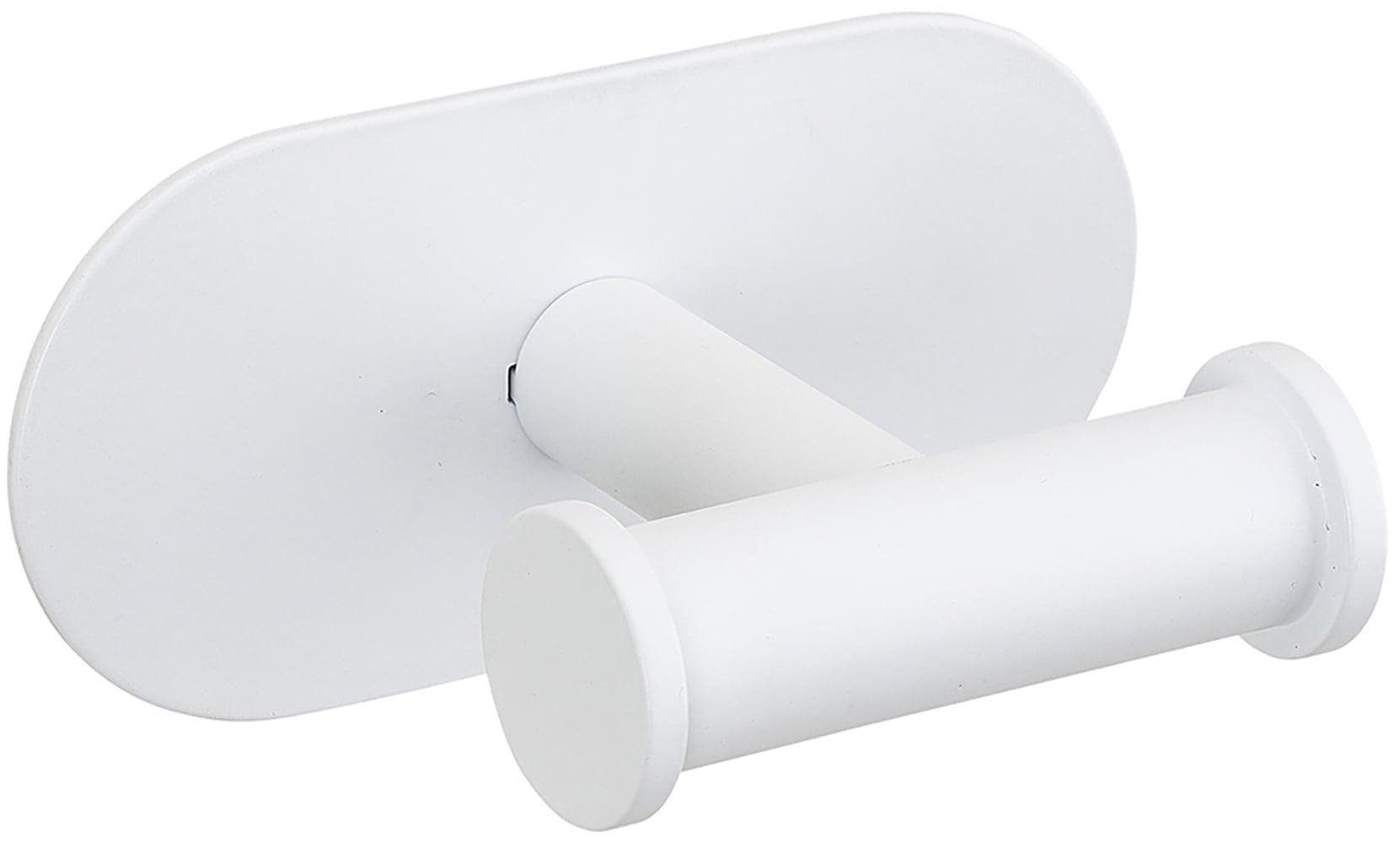 WENKO Doppelhaken Turbo-Loc® Orea White Matt: Bohrfreie Edelstahl Handtuchhalterung