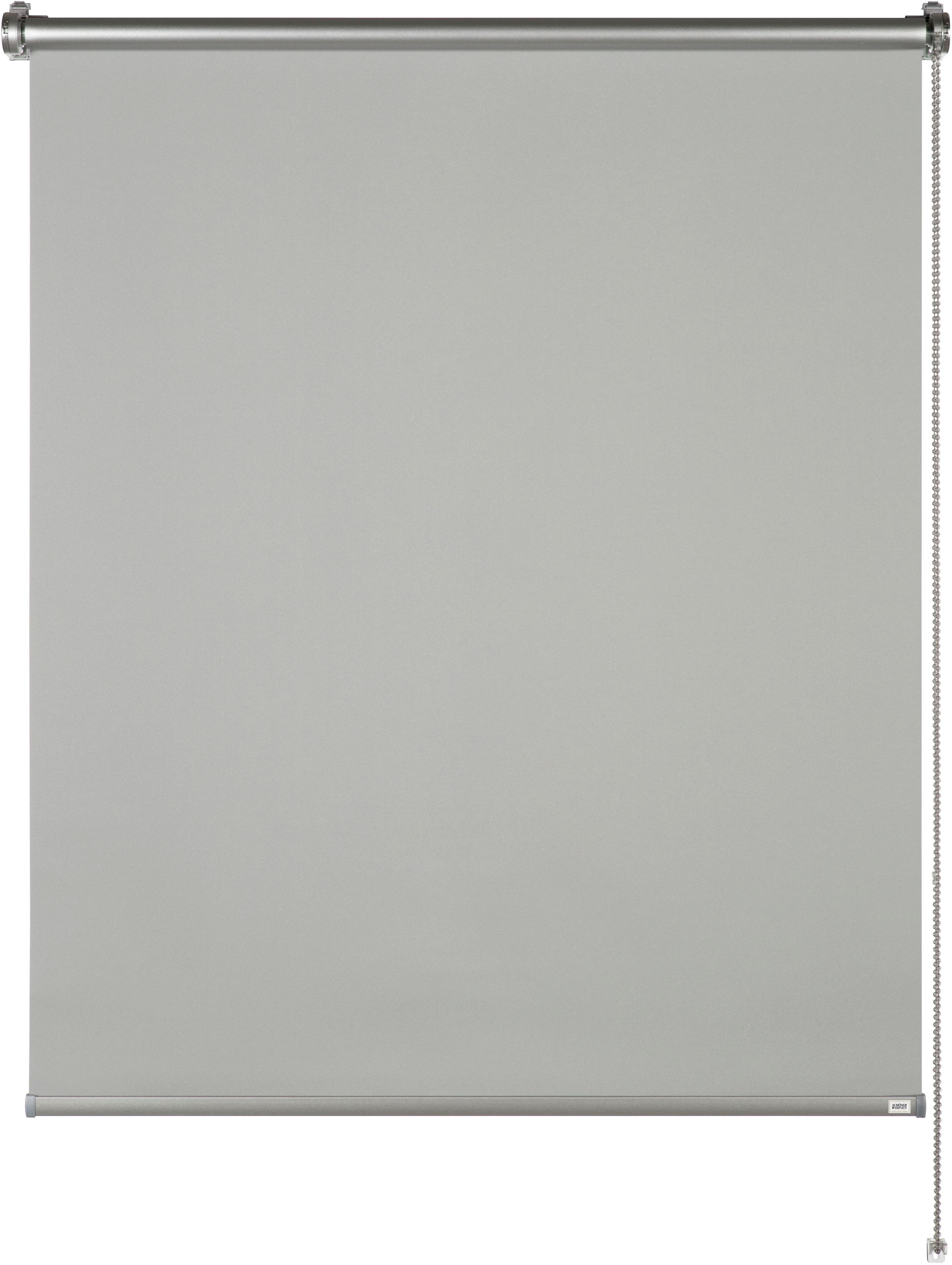 SCHÖNER WOHNEN-Kollektion Seitenzugrollo Martha Verdunkelnd Grau Weiß Klemmfix