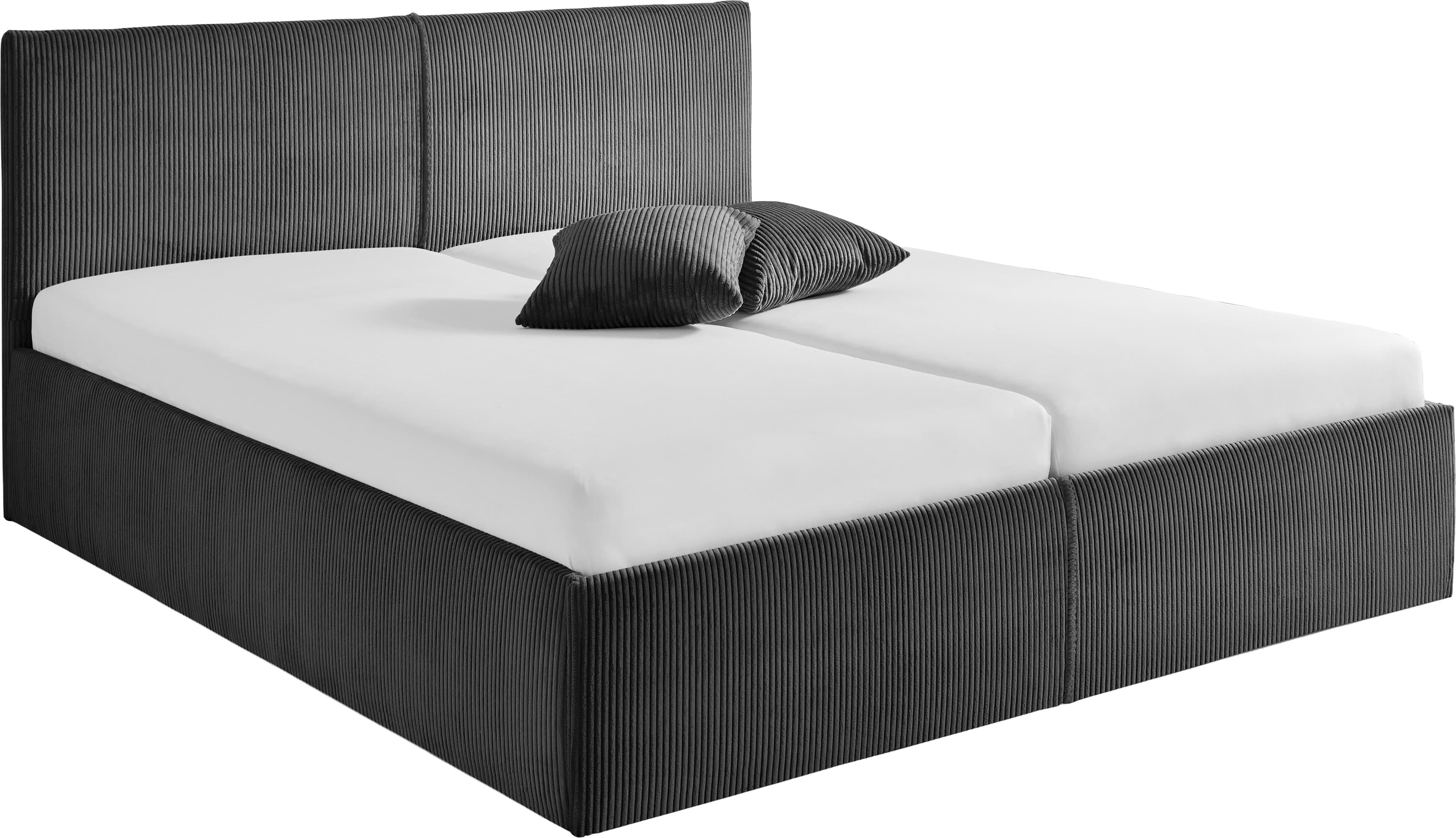 Westfalia Schlafkomfort Polsterbett Anthrazit mit Stauraum