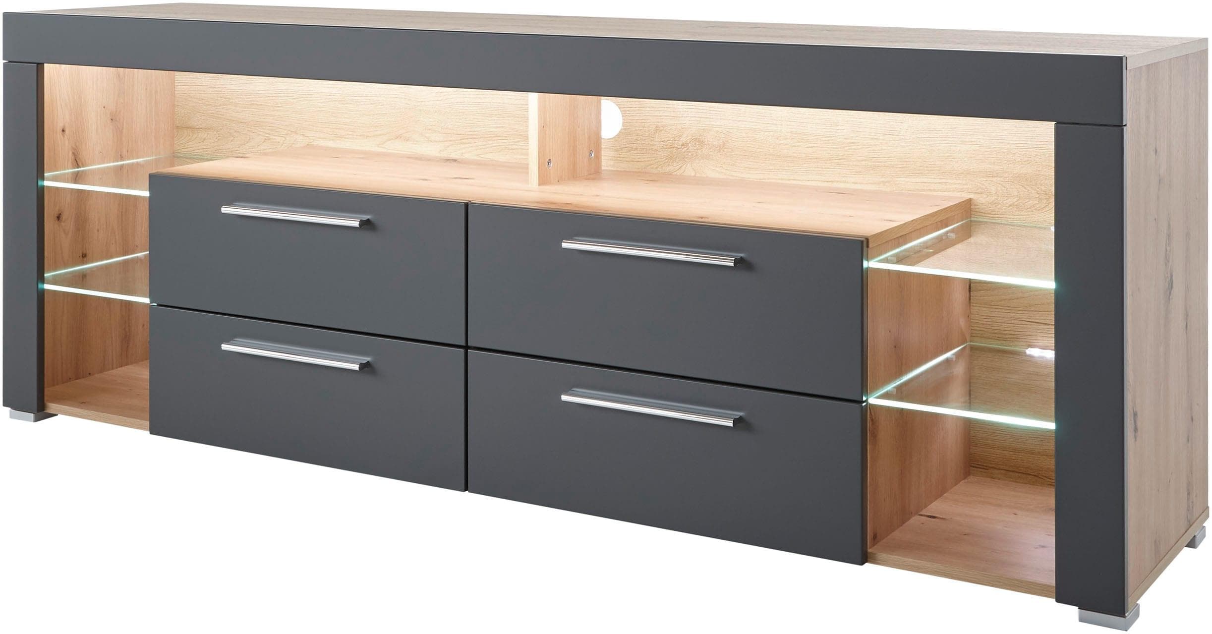 Lowboard in Eichefarben/Grau Mömax DE