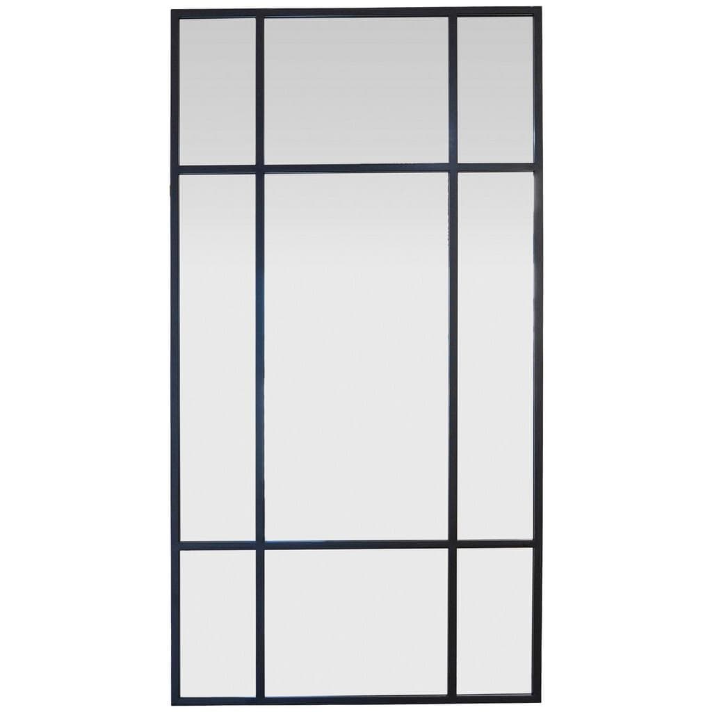 Landscape Wandspiegel Schwarz Metall Glas Holzwerkstoff Rechteckig