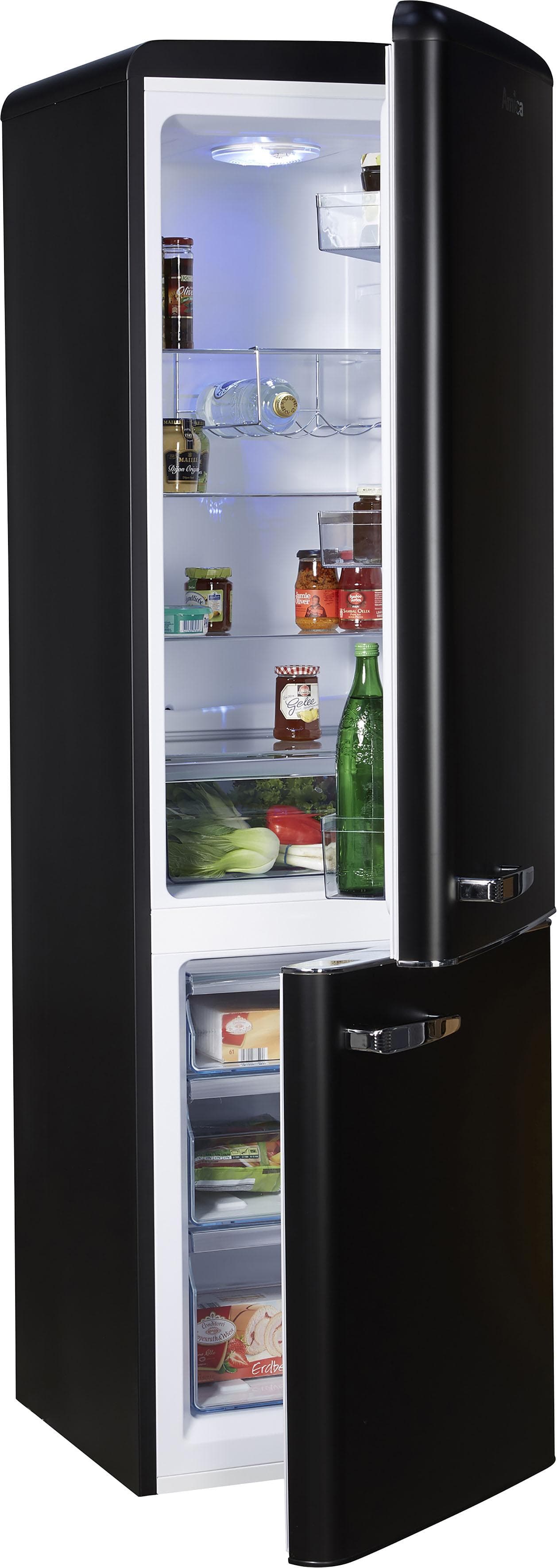 AMICA Kühl-/Gefrierkombination KGCR 387 Schwarz