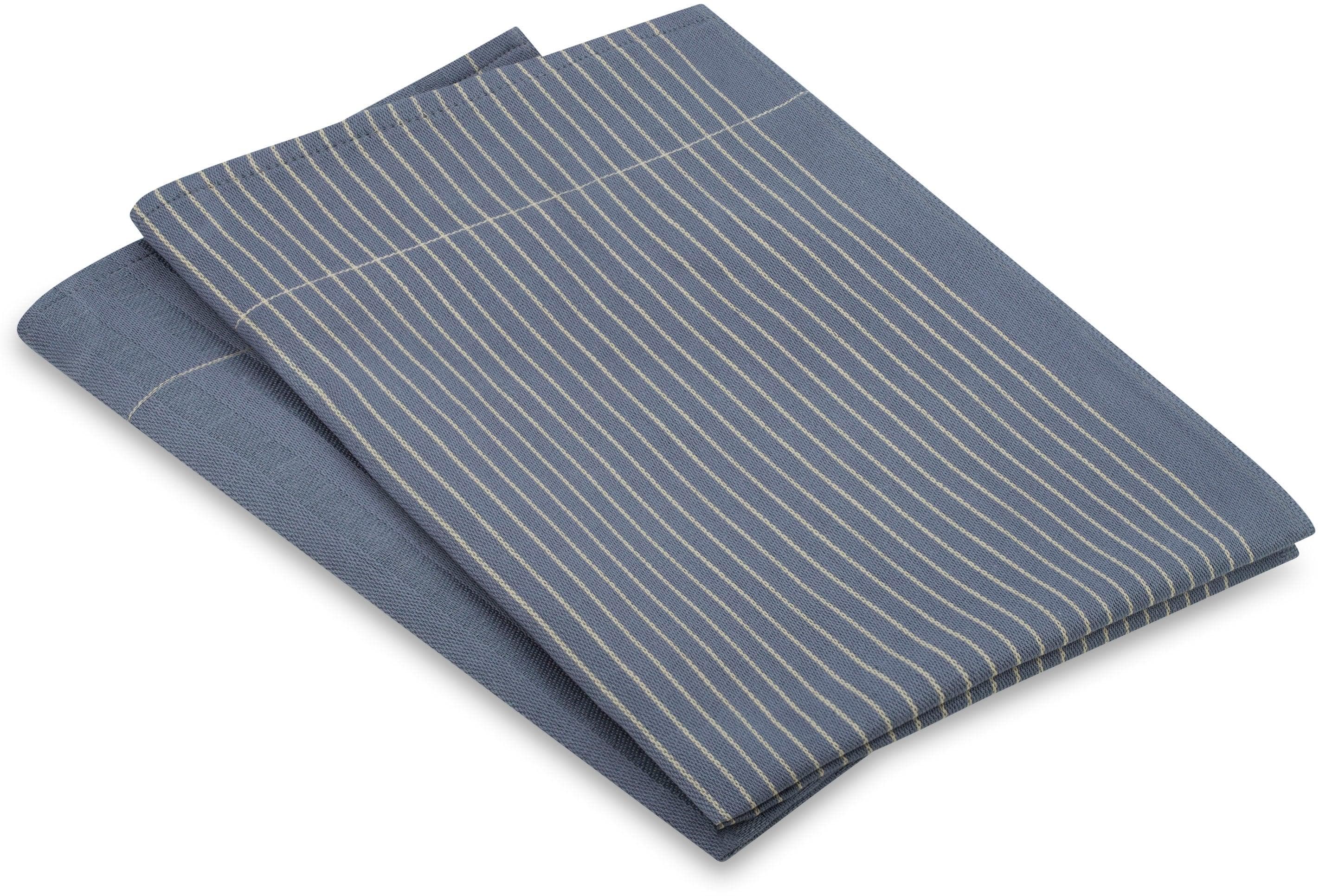 ROSS Geschirrtücher 2er-Set Halbleinen Denim-Natur