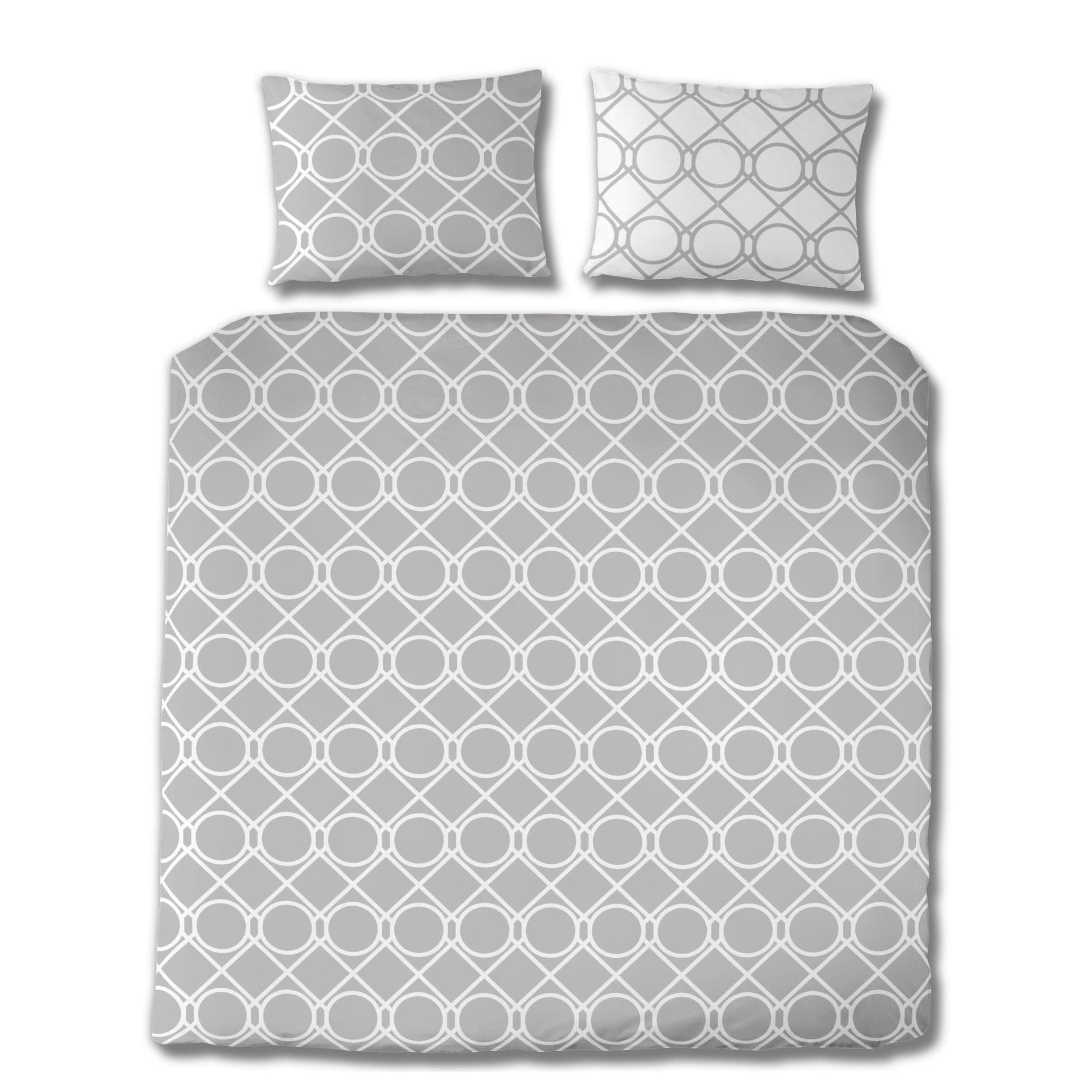 Wendebettwäsche FLORELLA 'Henno grau Fein-Renforcé, 100% Baumwolle'