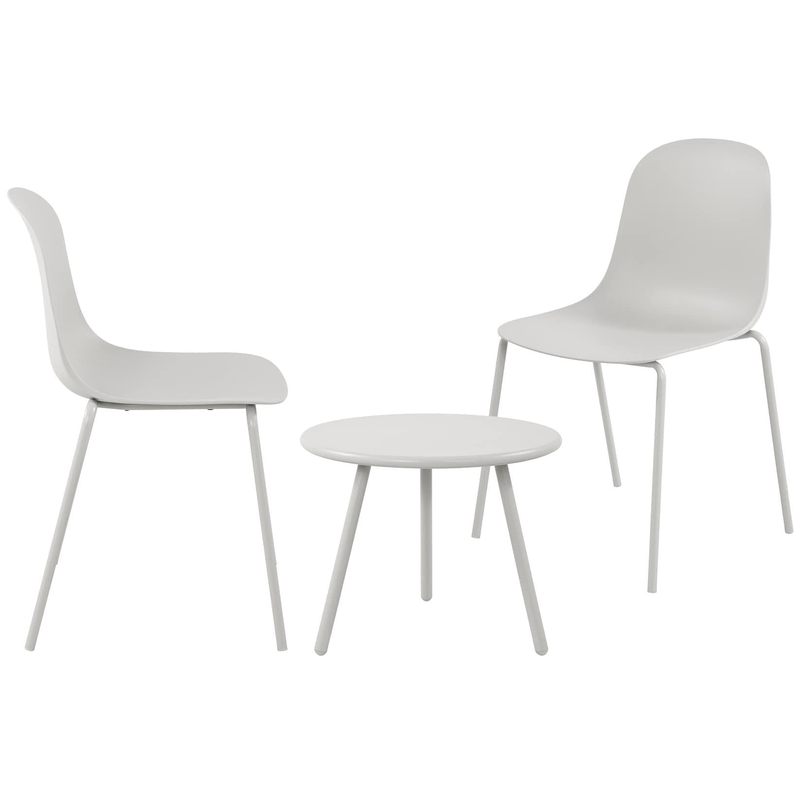 CLP 2er Sitzgruppe Berdin Garten-Set 2x Stuhl stapelbar und 1x Tisch