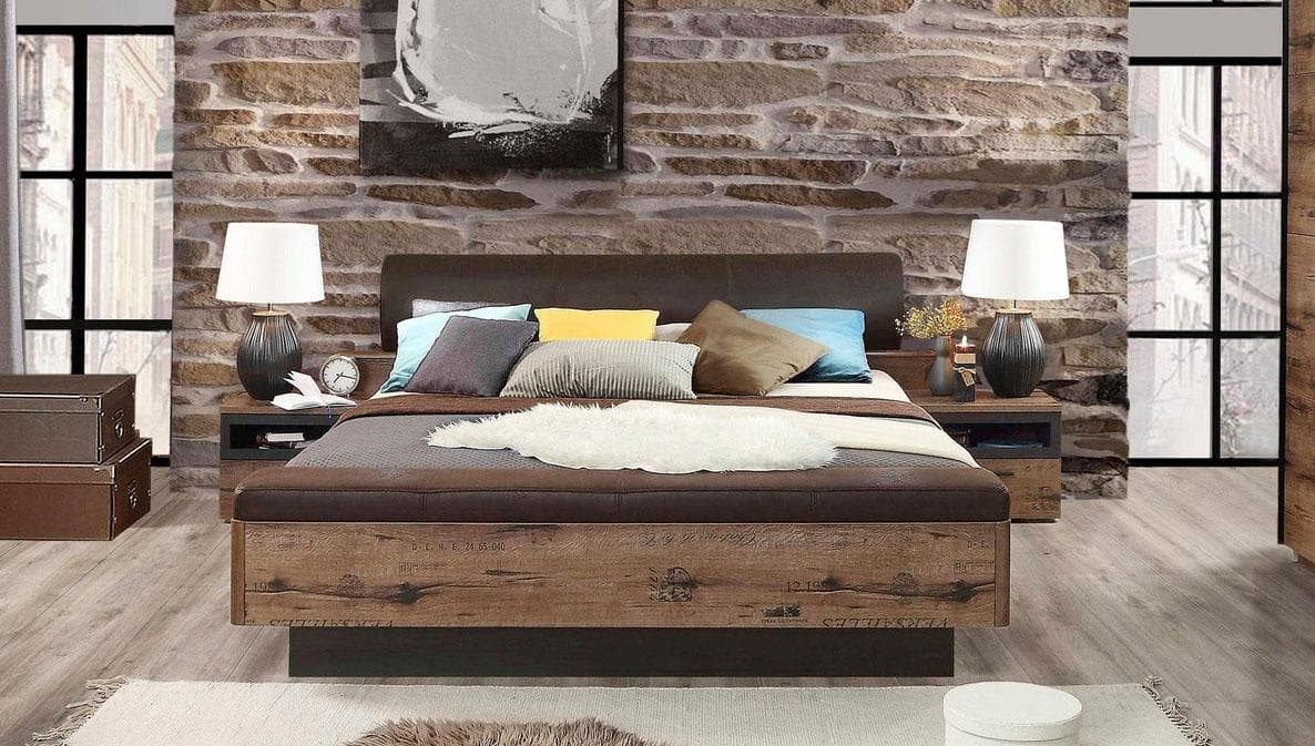 Polsterbett mit Kopfteil und optionaler Bettbank