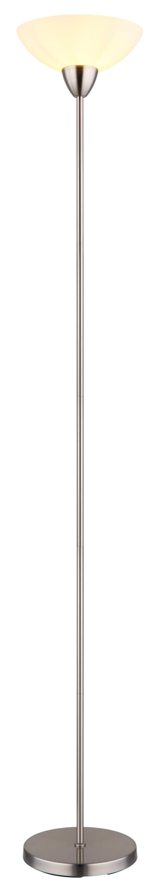 GLOBO LIGHTING Stehlampe Deckenfluter mit Opalglas und Matt Nickel Design