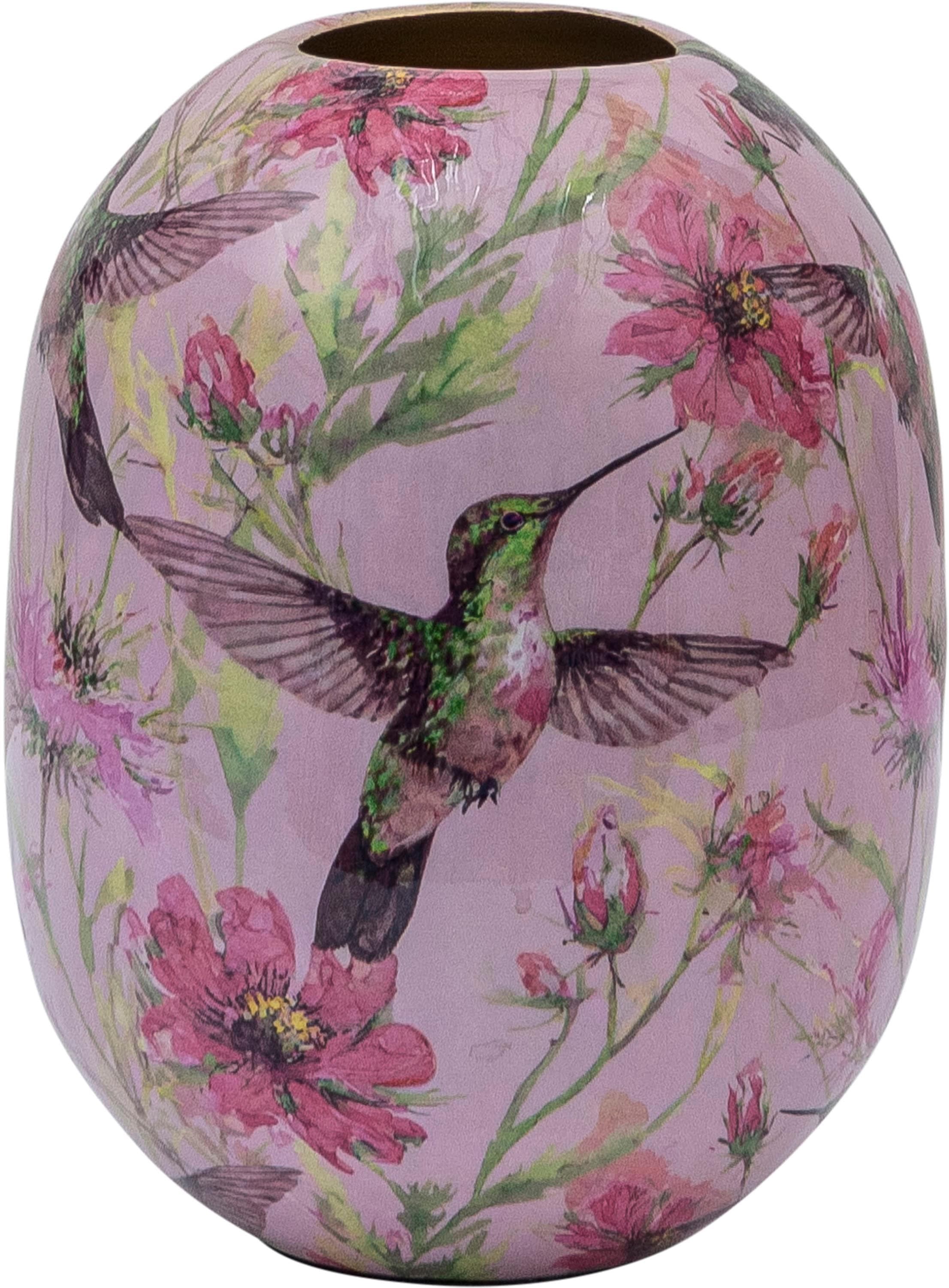 Tischvase CREATIV HOME Rosa Florales Dekor