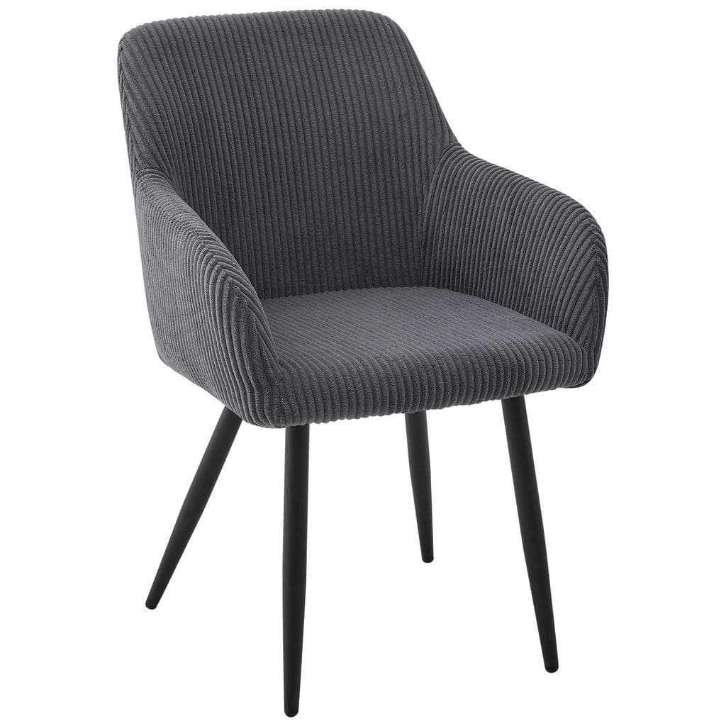 Ti'me Armlehnstuhl Grau Schwarz Metall Textil