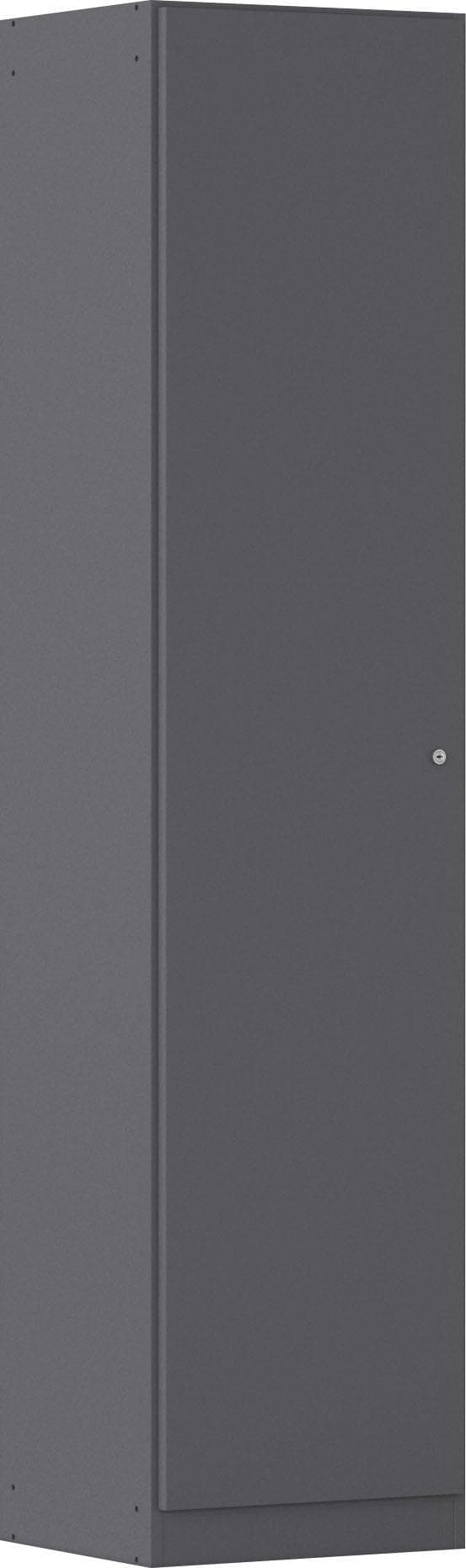 Mehrzweckschrank Garderobe Kleiderschrank Holzwerkstoff Graumetallic