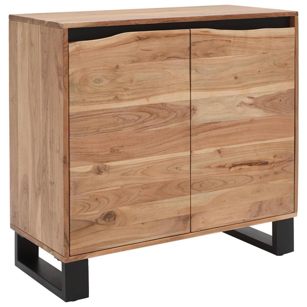 Livetastic Sideboard Schwarz Holz Metall Modern