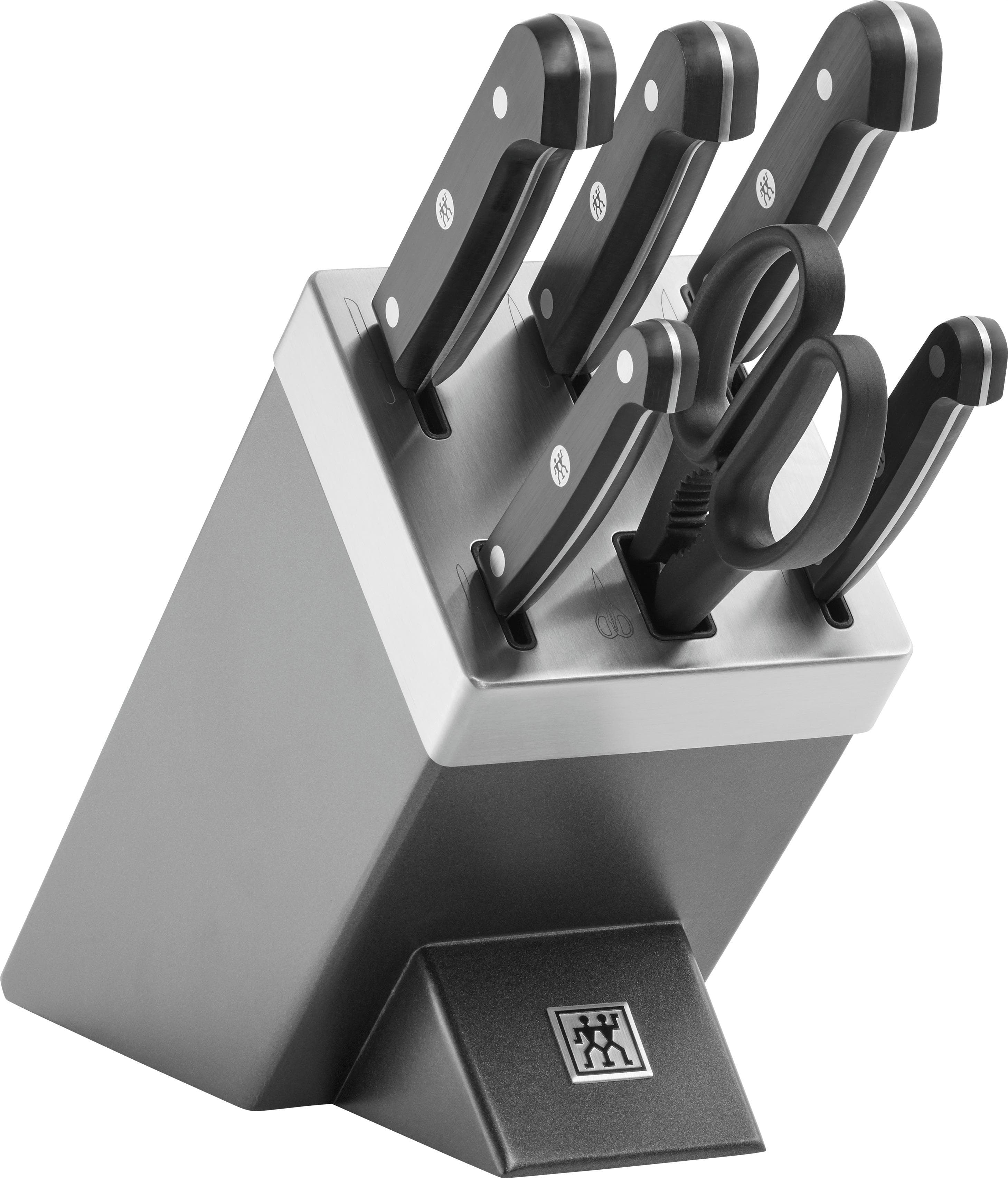 ZWILLING Gourmet Messerblock 7-tlg. Grau mit Selbstschärfe