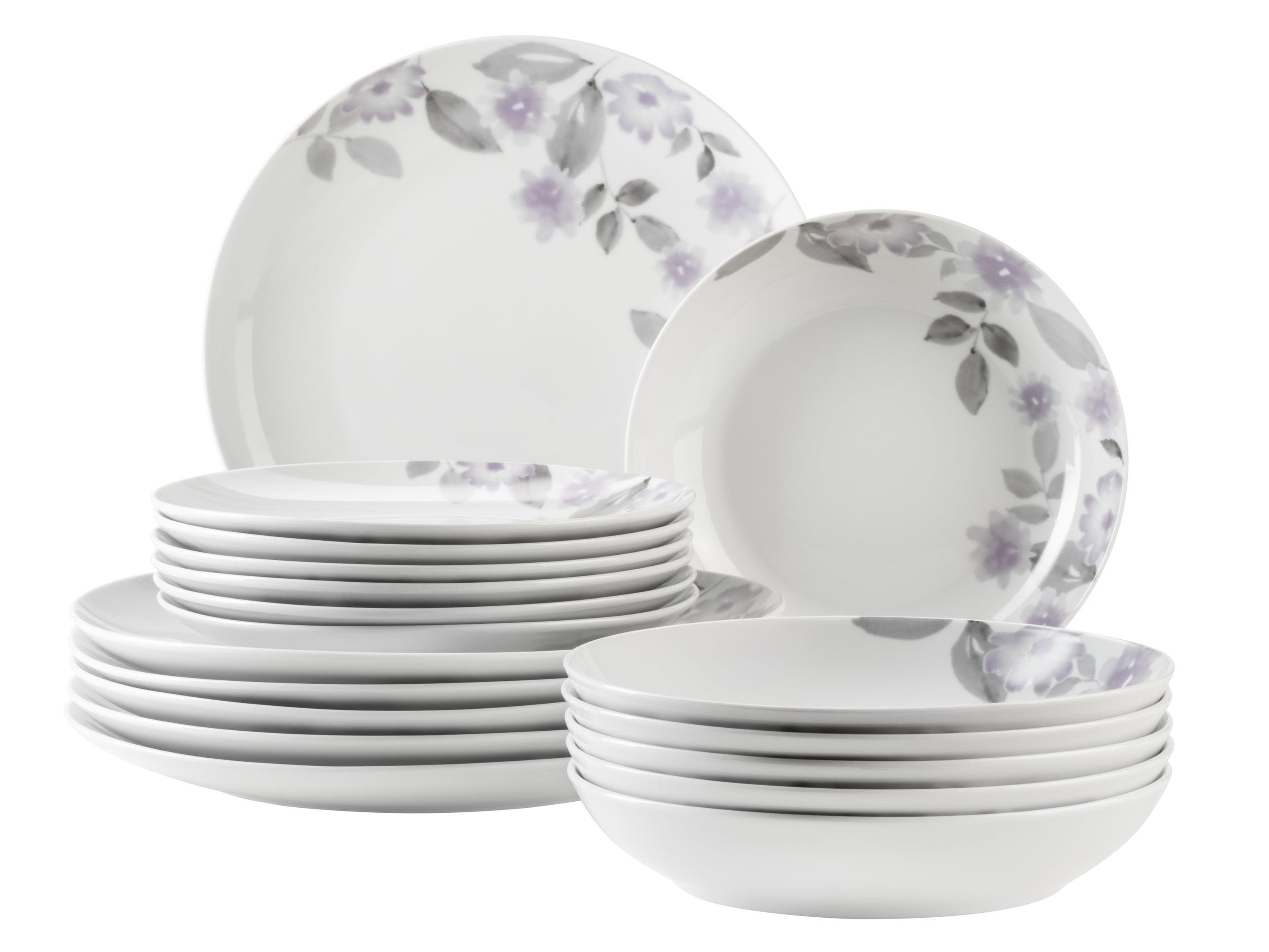 Mäser Tafelservice Sono Weiß 18-tlg. Porzellan