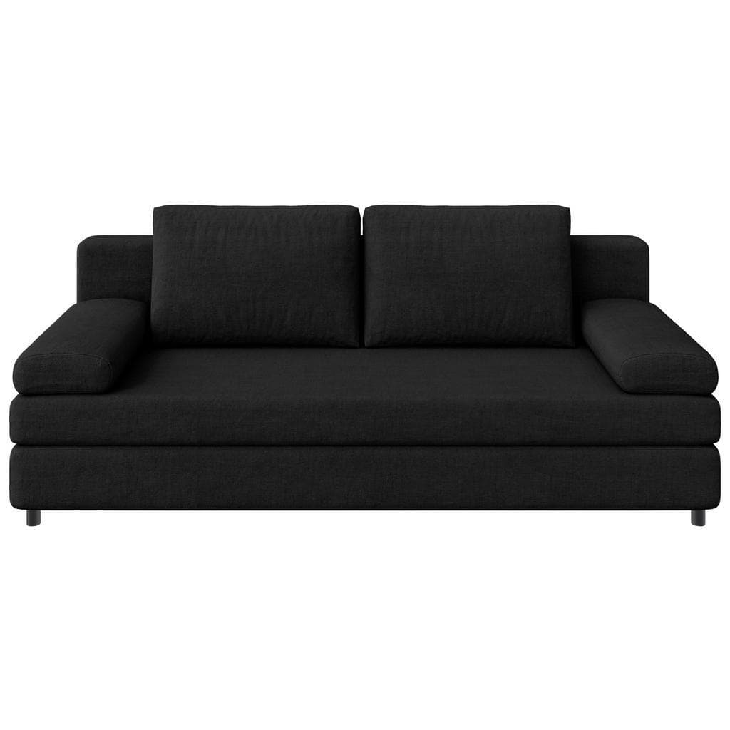 Xora Schlafsofa Anthrazit 2-Sitzer mit Bettkasten