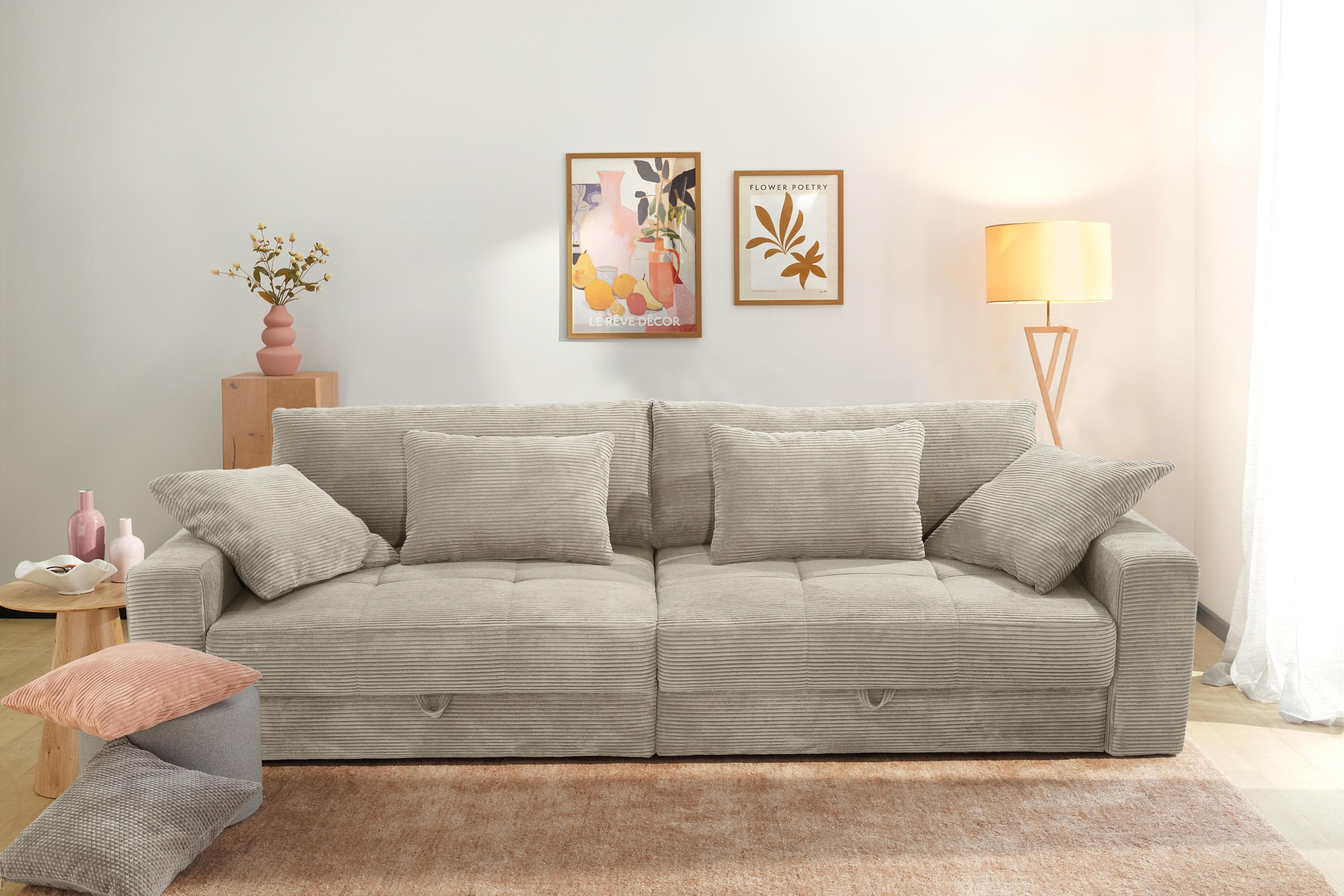 Big-Sofa JOCKENHÖFER GRUPPE Space XL 284 cm grau beige 426 17