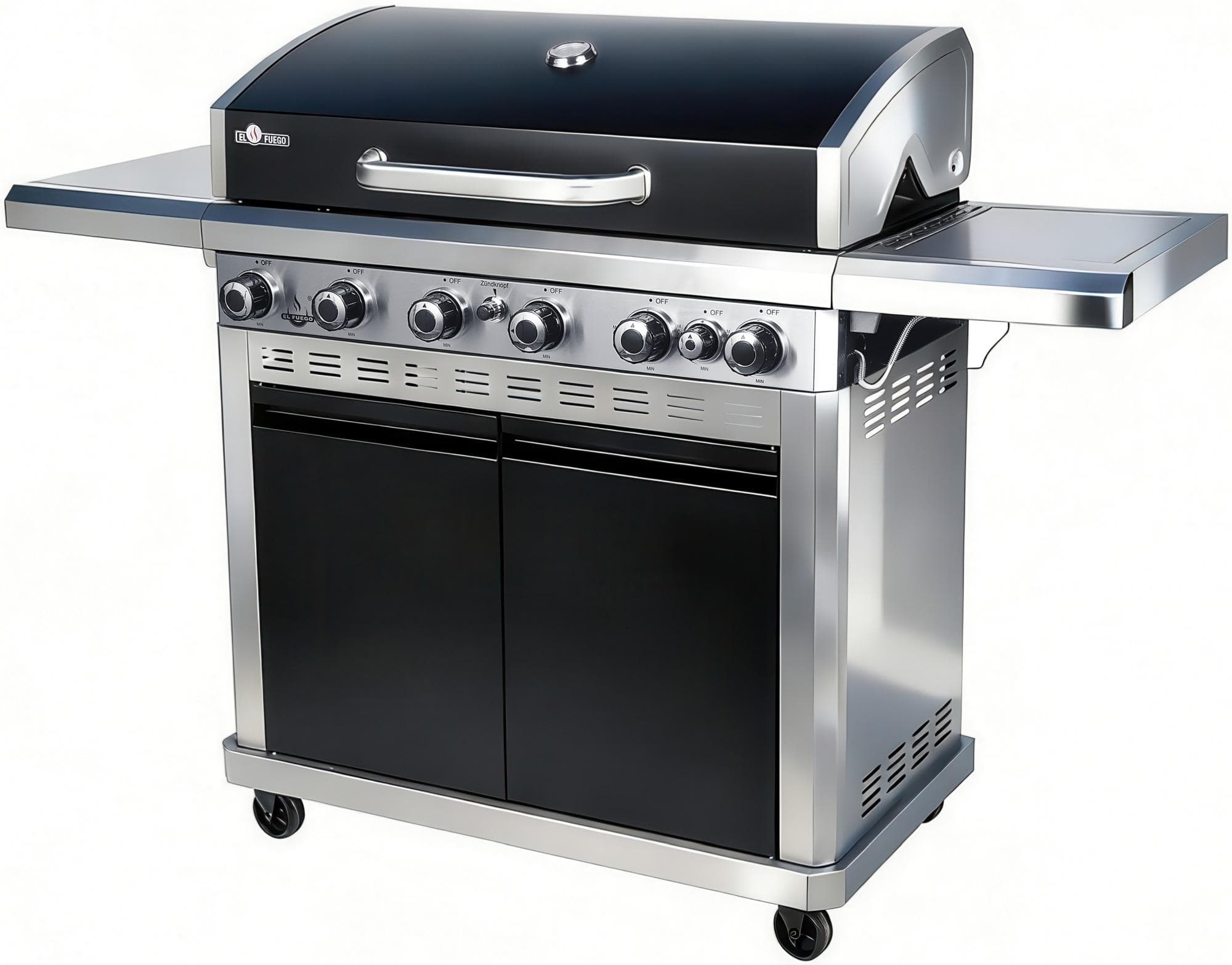 Gasgrill EL FUEGO Detroit 7 Brenner silber schwarz