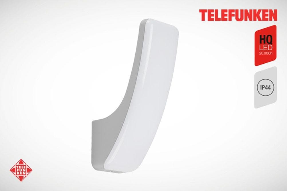TELEFUNKEN LED Außen-Wandleuchte GENT Silber IP44