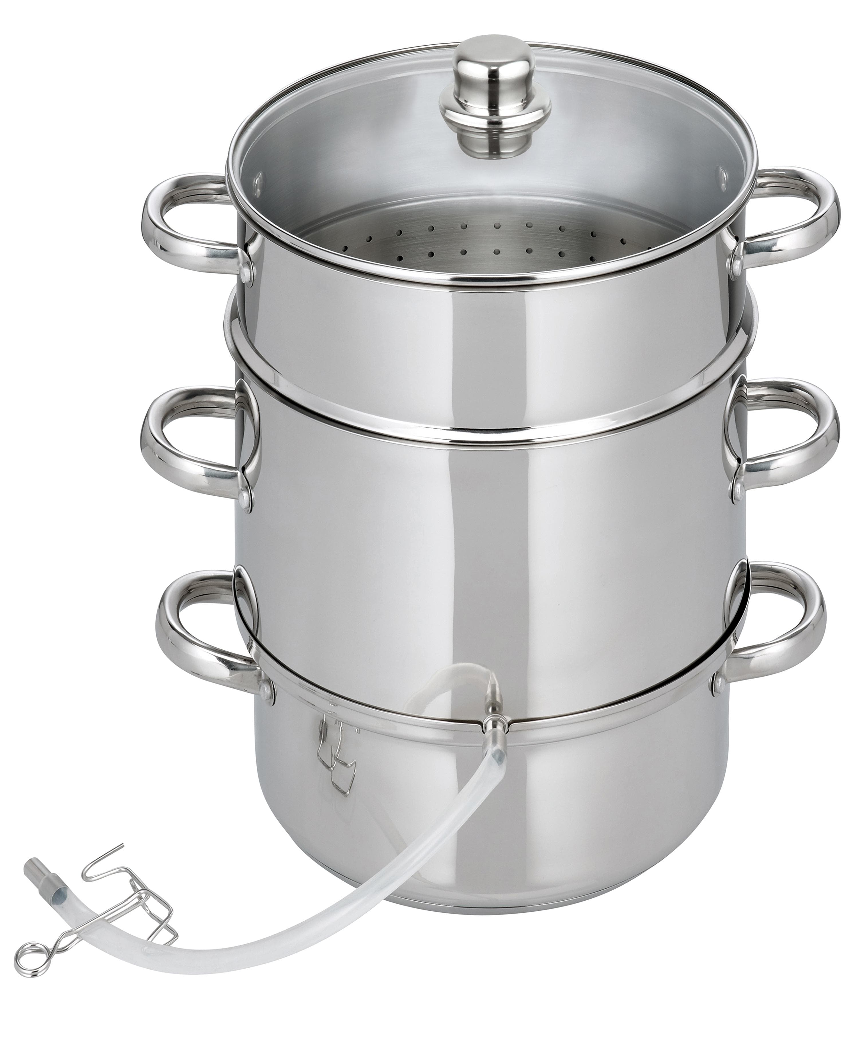 Einkochtopf Entsafter Galactica Silber Edelstahl 26 cm