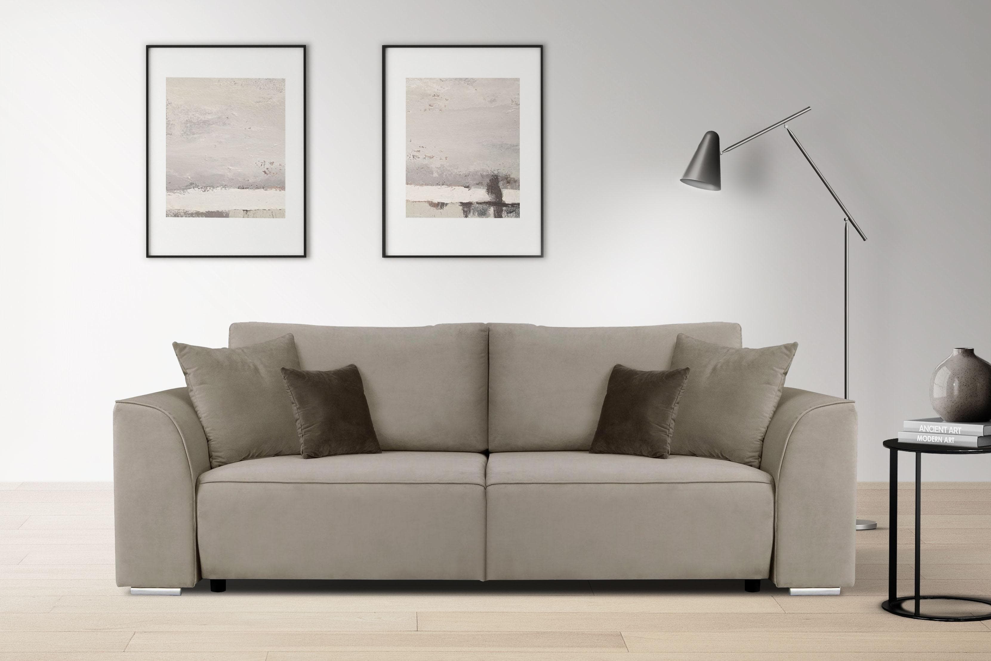 Schlafsofa 3-Sitzer mit Bettfunktion und Bettkasten