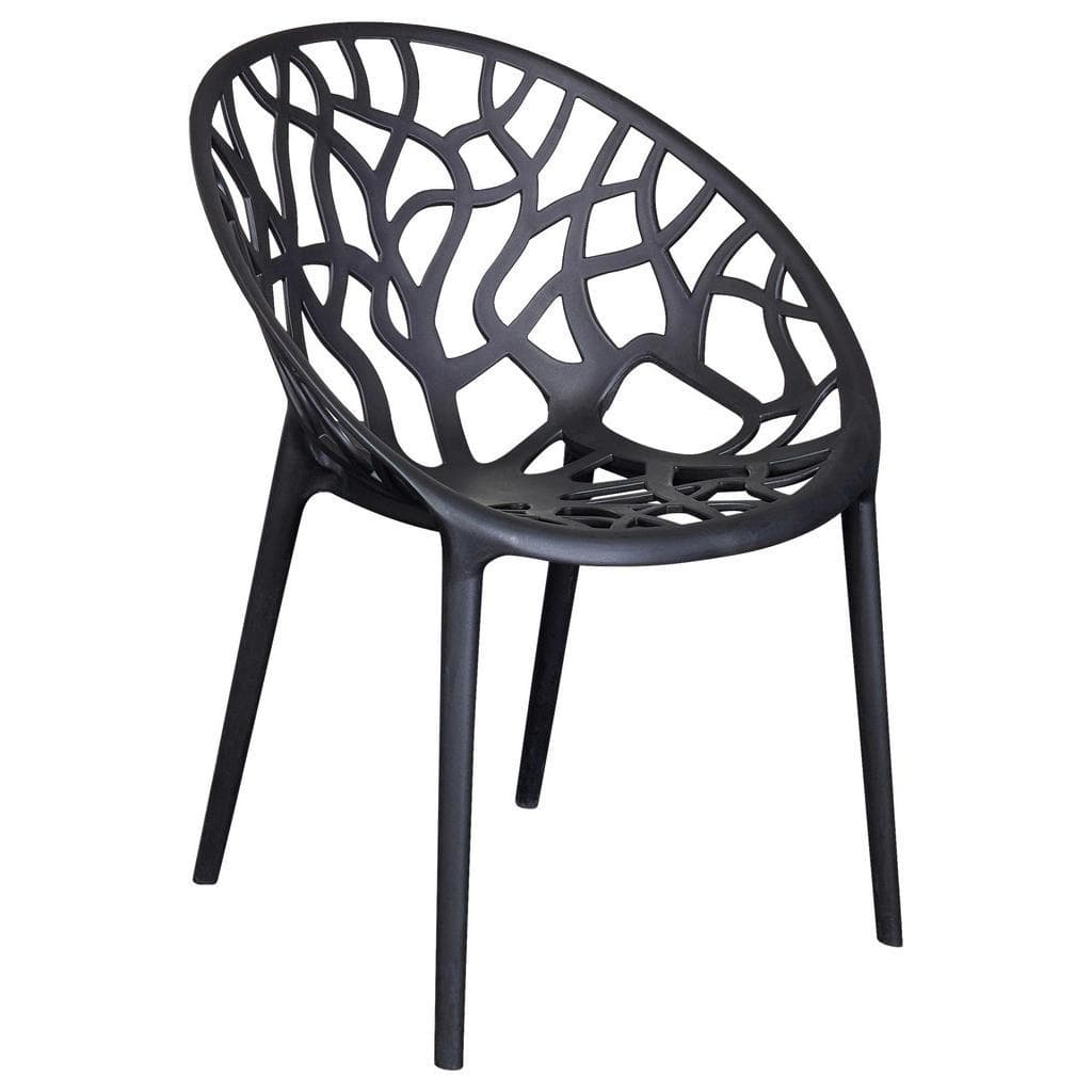 Ambia Garden Stapelstuhl Schwarz Kunststoff