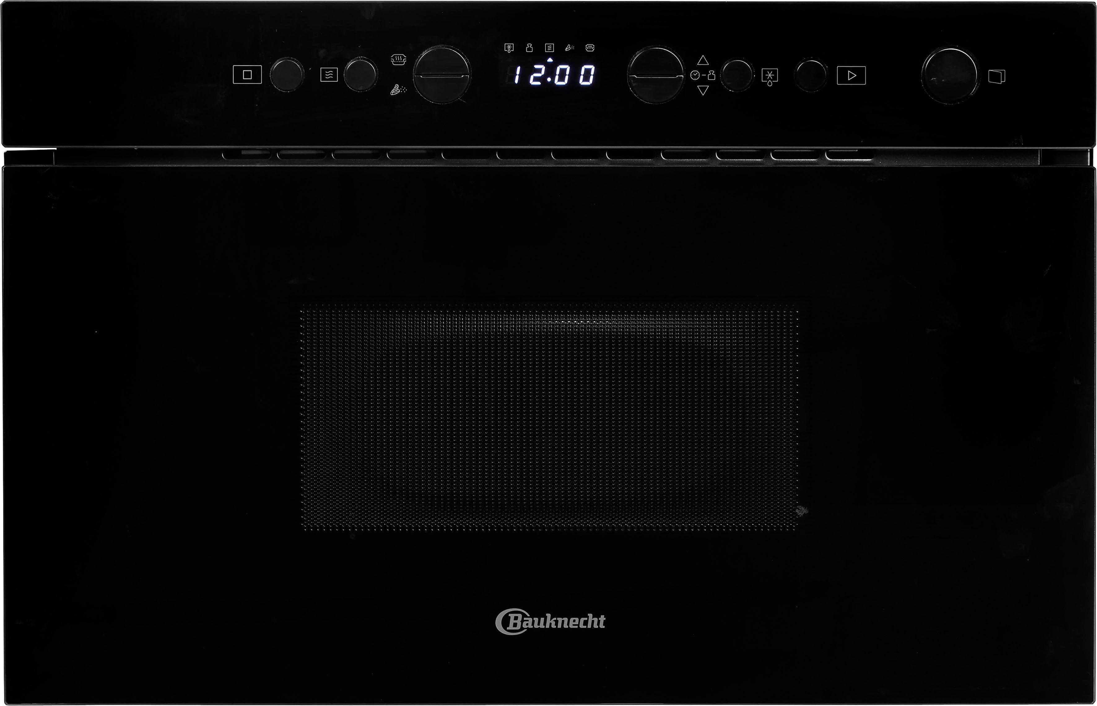 BAUKNECHT Einbau-Mikrowelle BMN1O2BK Schwarz Glas 3D-System