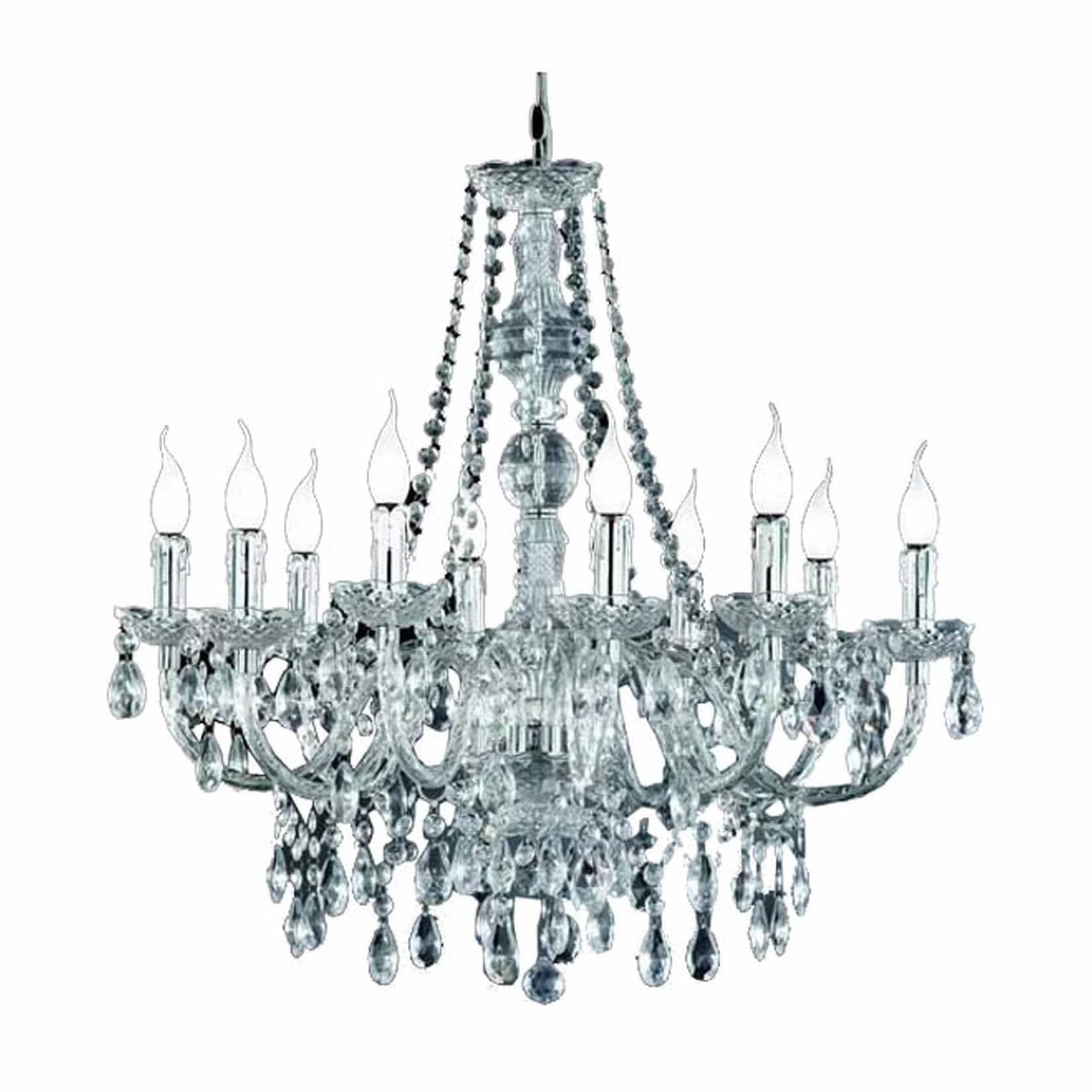 Reality Sassari Kronleuchter 10-flammig klar Acryl