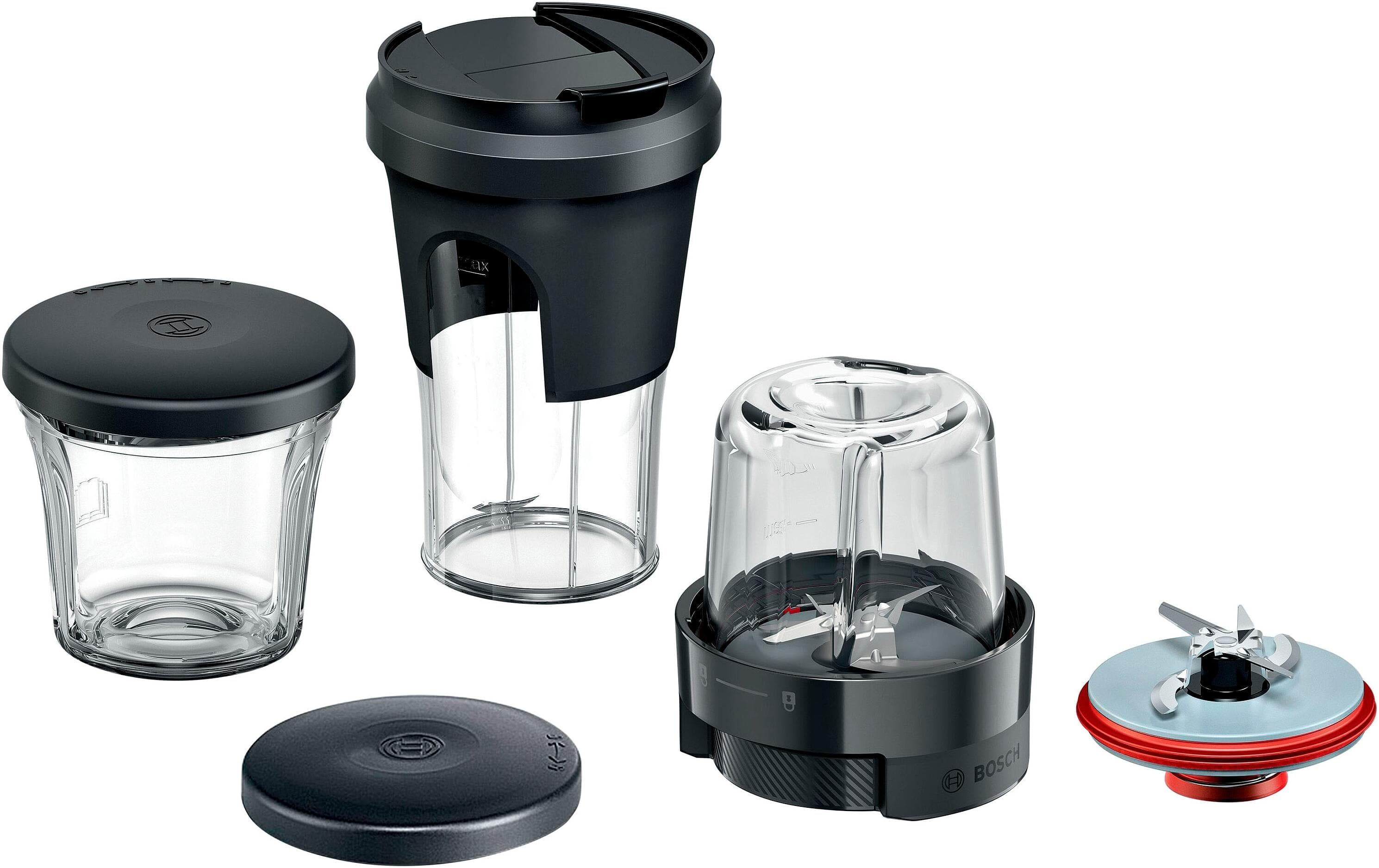 Bosch Zerkleinereraufsatz MUZS68TM TastyMoment 5-in-1 Multi-Zerkleinerer-Set Schwarz