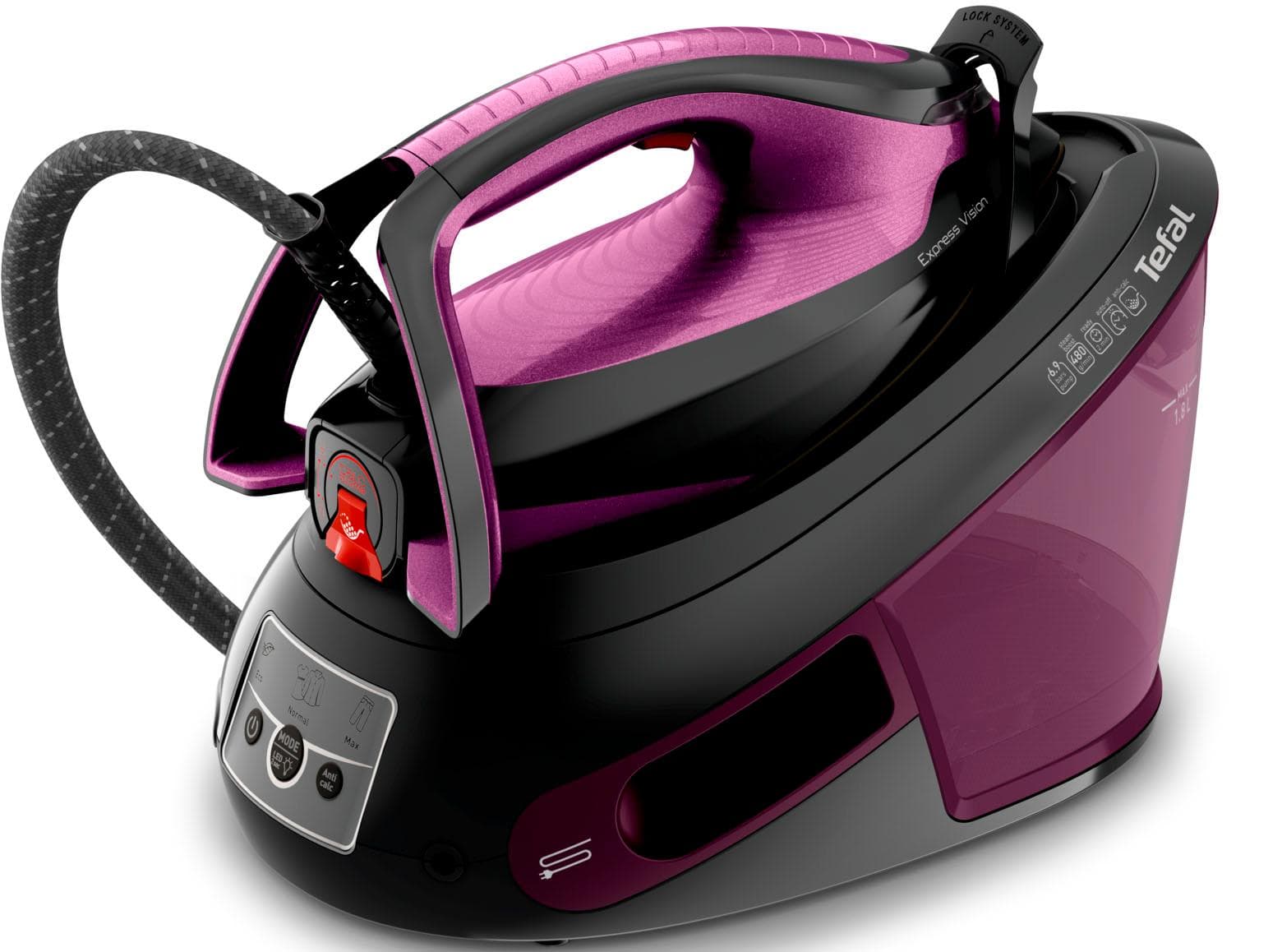 TEFAL Dampfbügelstation SV8152 Express Vision Lila LED Vision