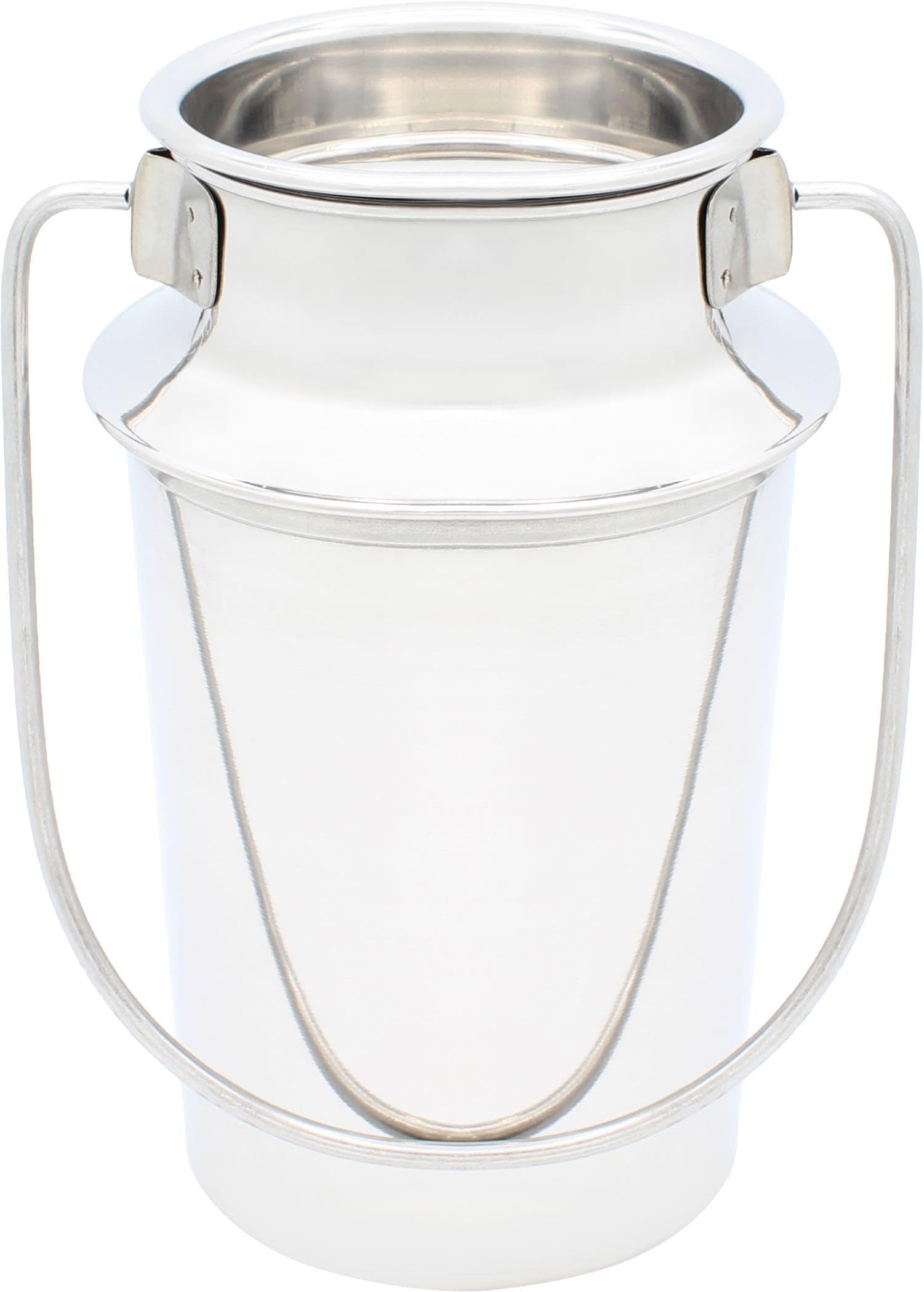 Milchkanne KRÜGER Edelstahl 1 Liter Silber