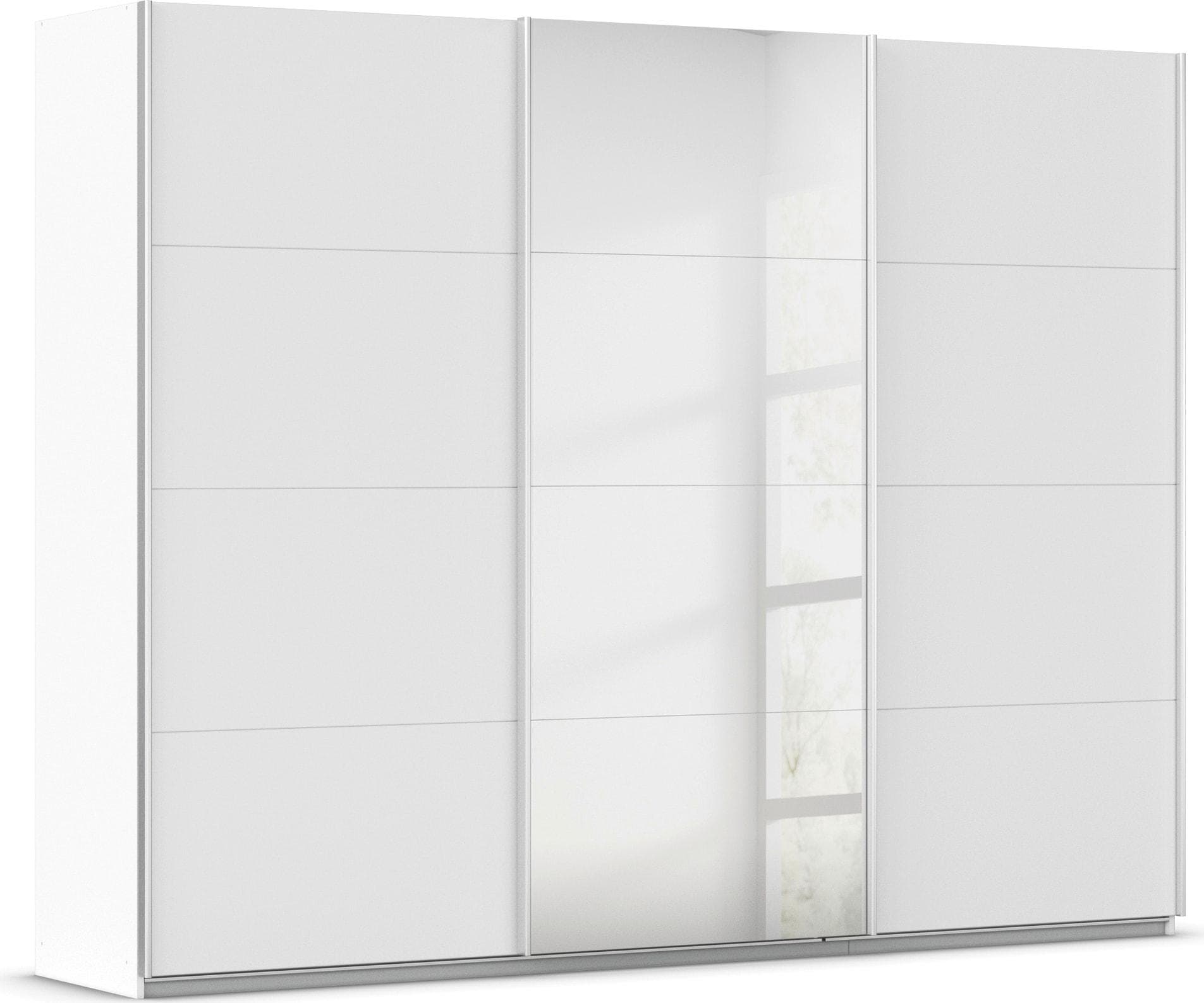 Rauch AGORDO Schwebetürenschrank: Moderner Kleiderschrank mit Spiegel und variablen Griffleisten