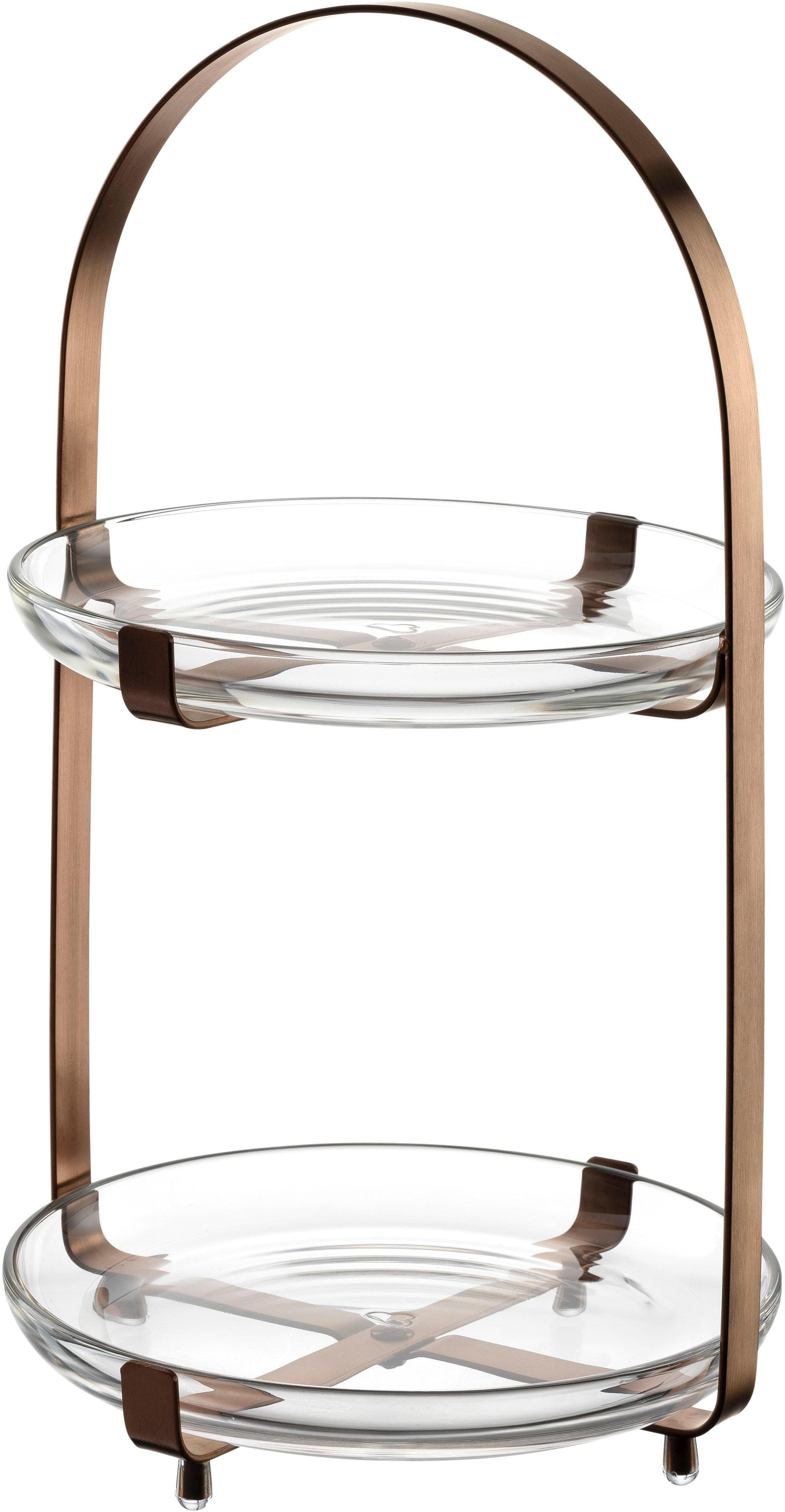 Leonardo Etagere CUCINA 2-stufig Kupferfarben Transparent