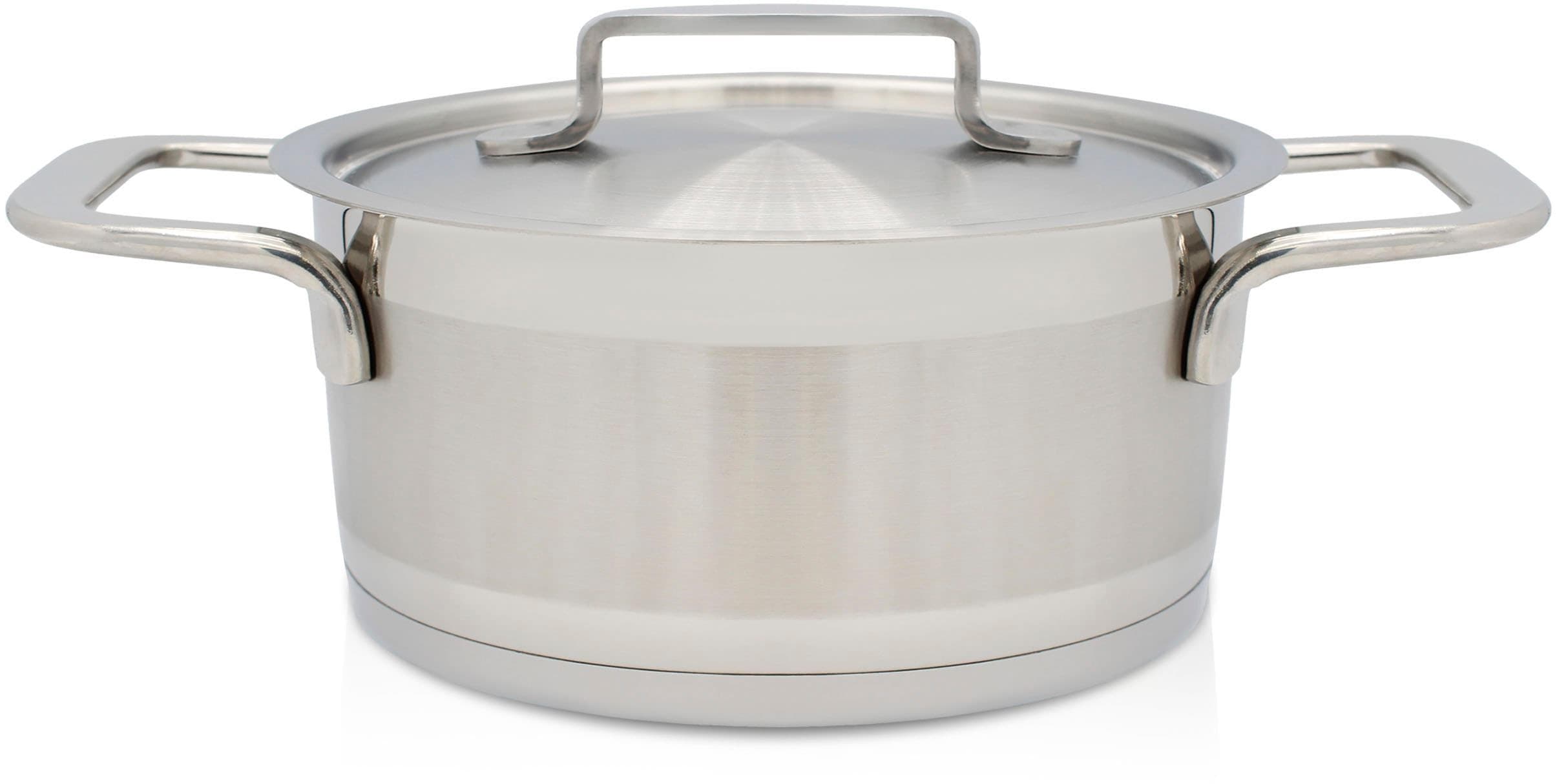 KRÜGER Bratentopf Kreta Edelstahl 2L mit Deckel